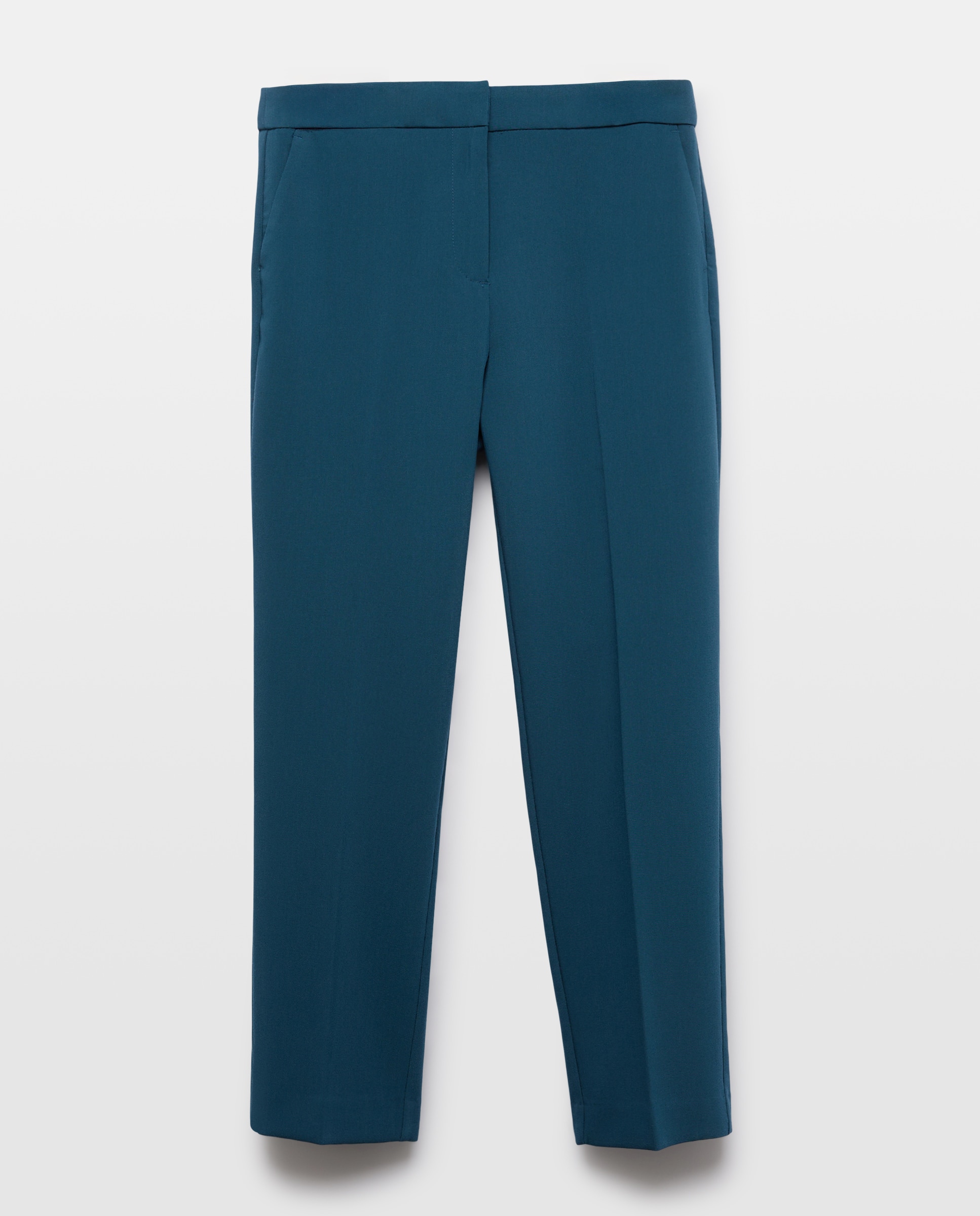 Pantalón liso de poliéster de mujer - Woman El Corte Inglés - 120 Crudo Azul oscuro-4