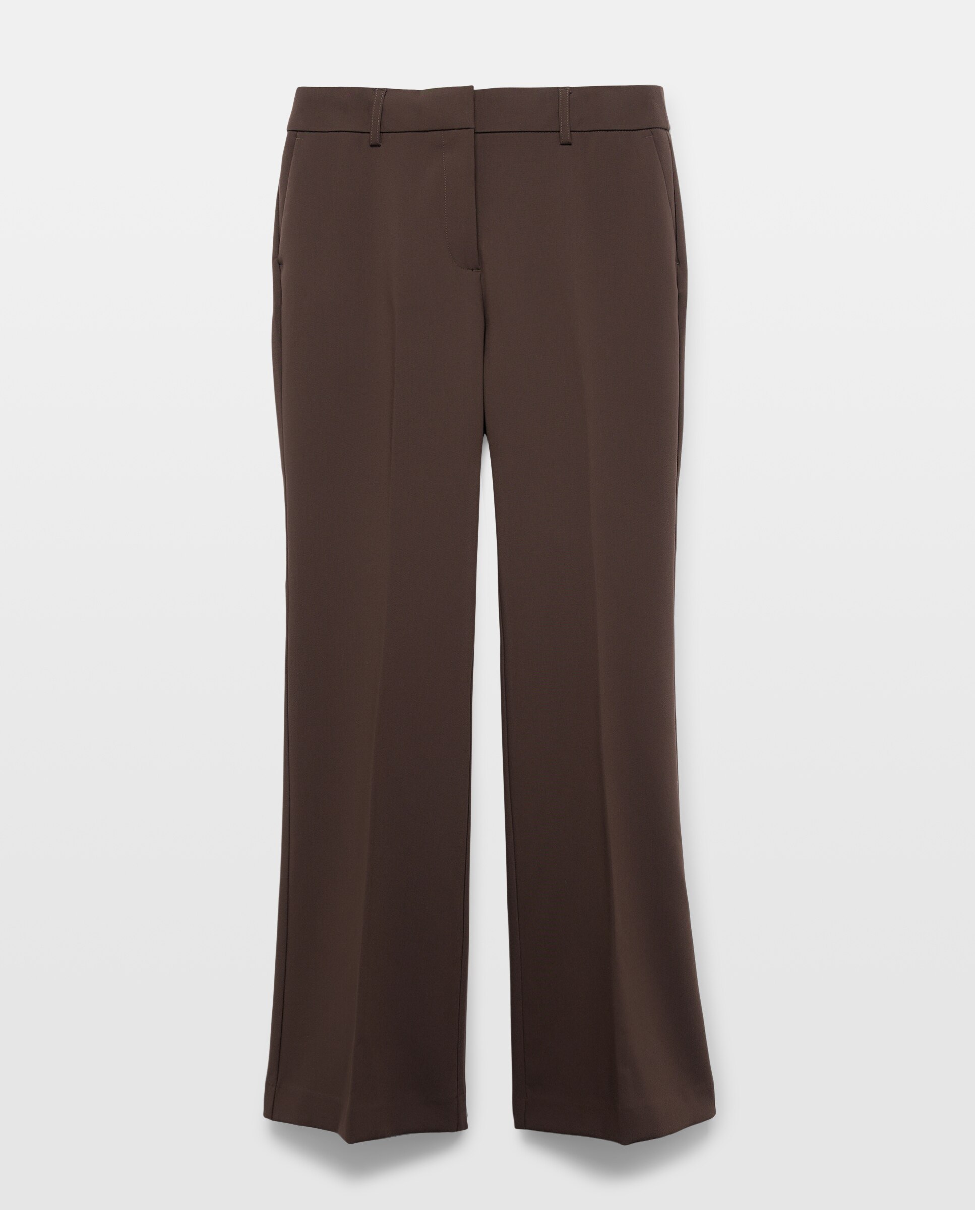 Pantalón liso de poliéster de mujer - Woman El Corte Inglés - Marrón Marrón-4