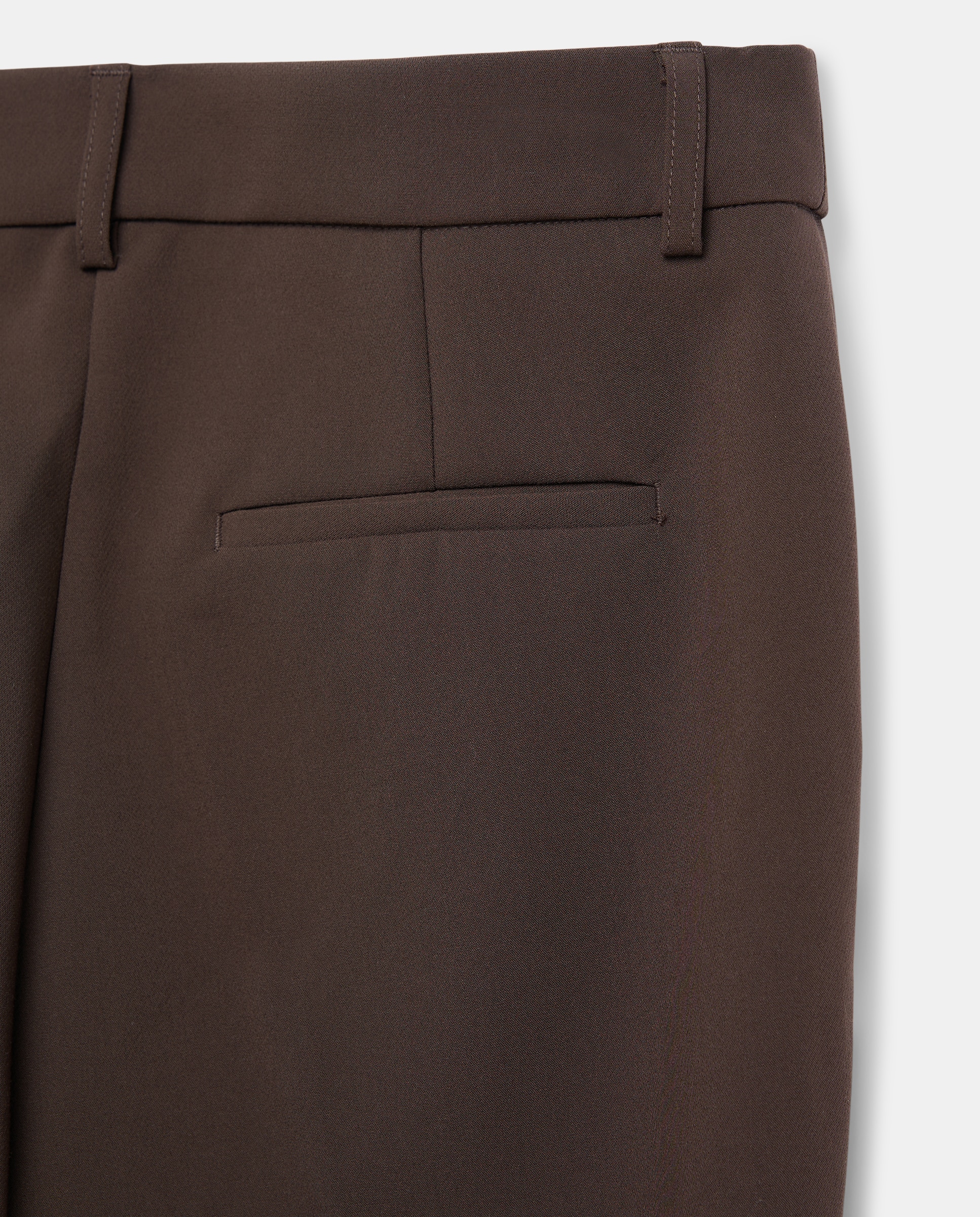 Pantalón liso de poliéster de mujer - Woman El Corte Inglés - Marrón Marrón-5