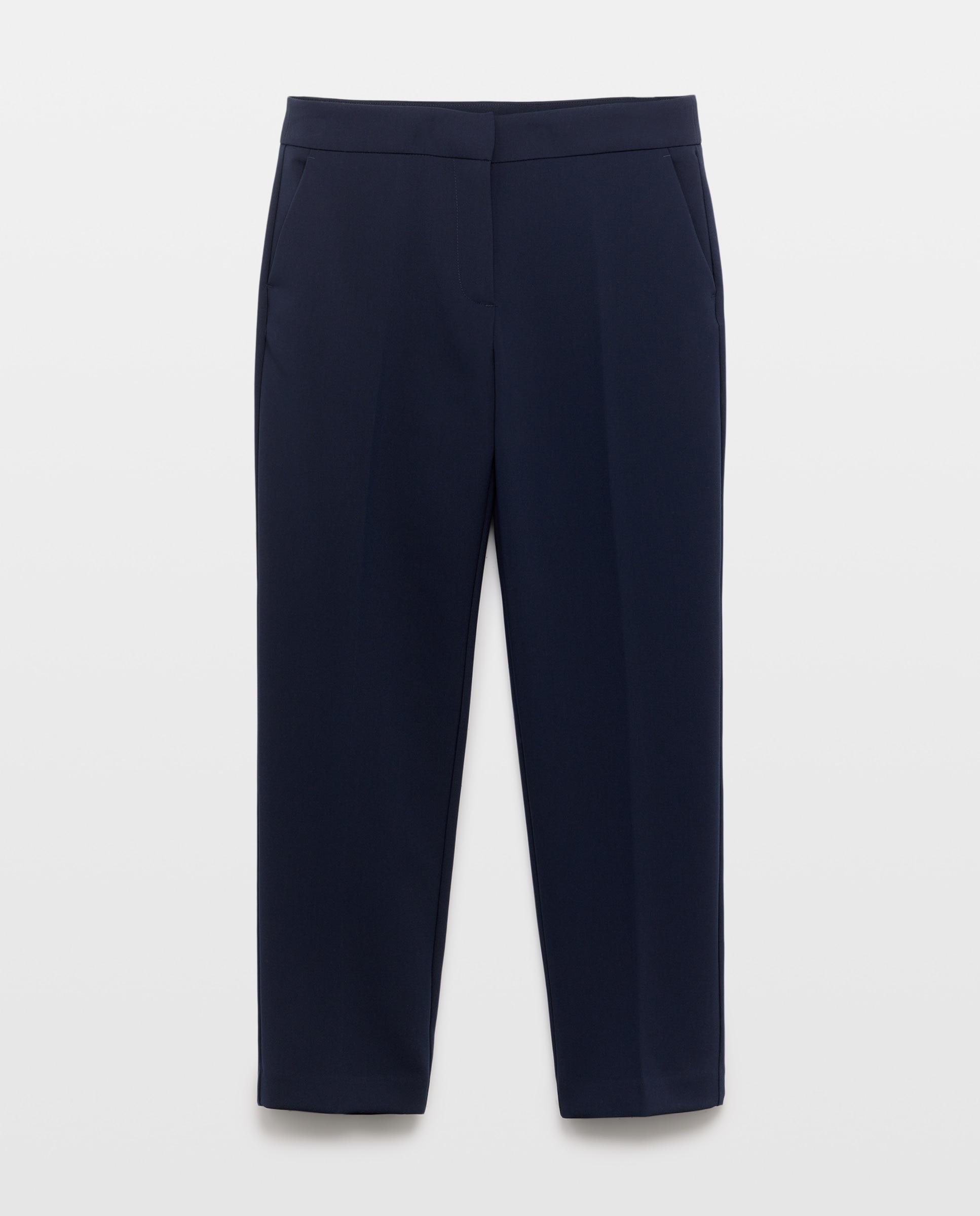 Pantalón liso de poliéster de mujer - Woman El Corte Inglés - Azul marino Azul marino-4