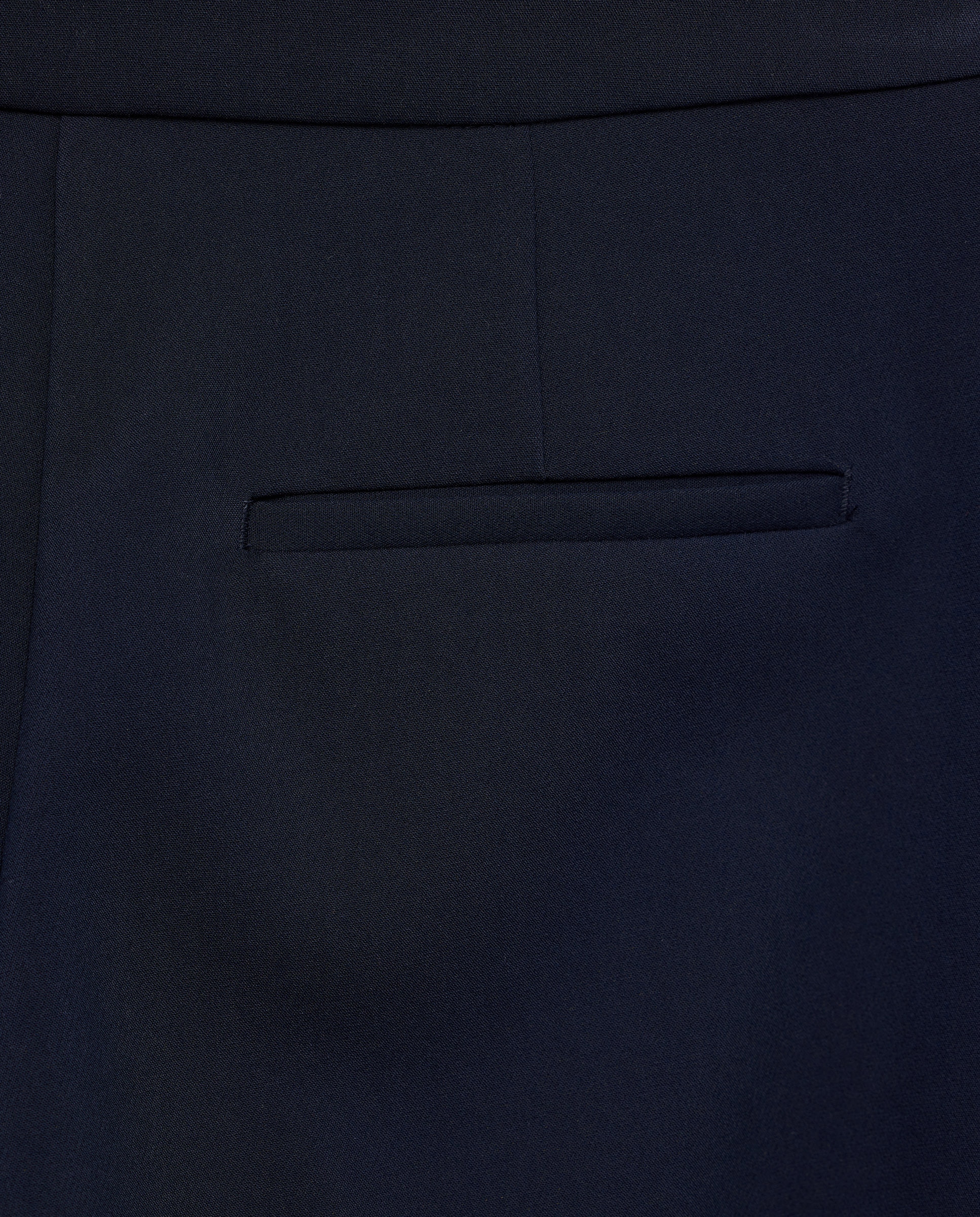 Pantalón liso de poliéster de mujer - Woman El Corte Inglés - Azul marino Azul marino-5