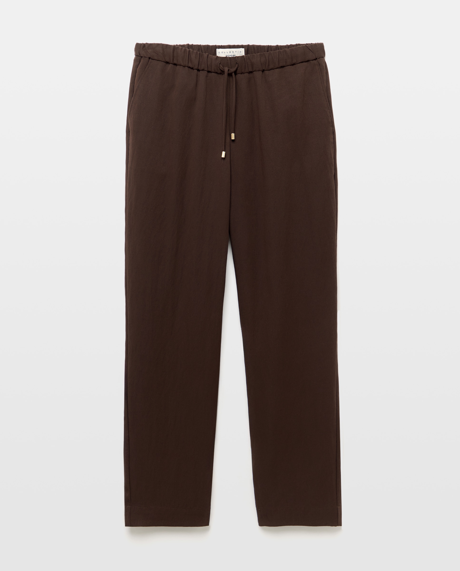 Joggers Lisas Crinkle Castanho-4