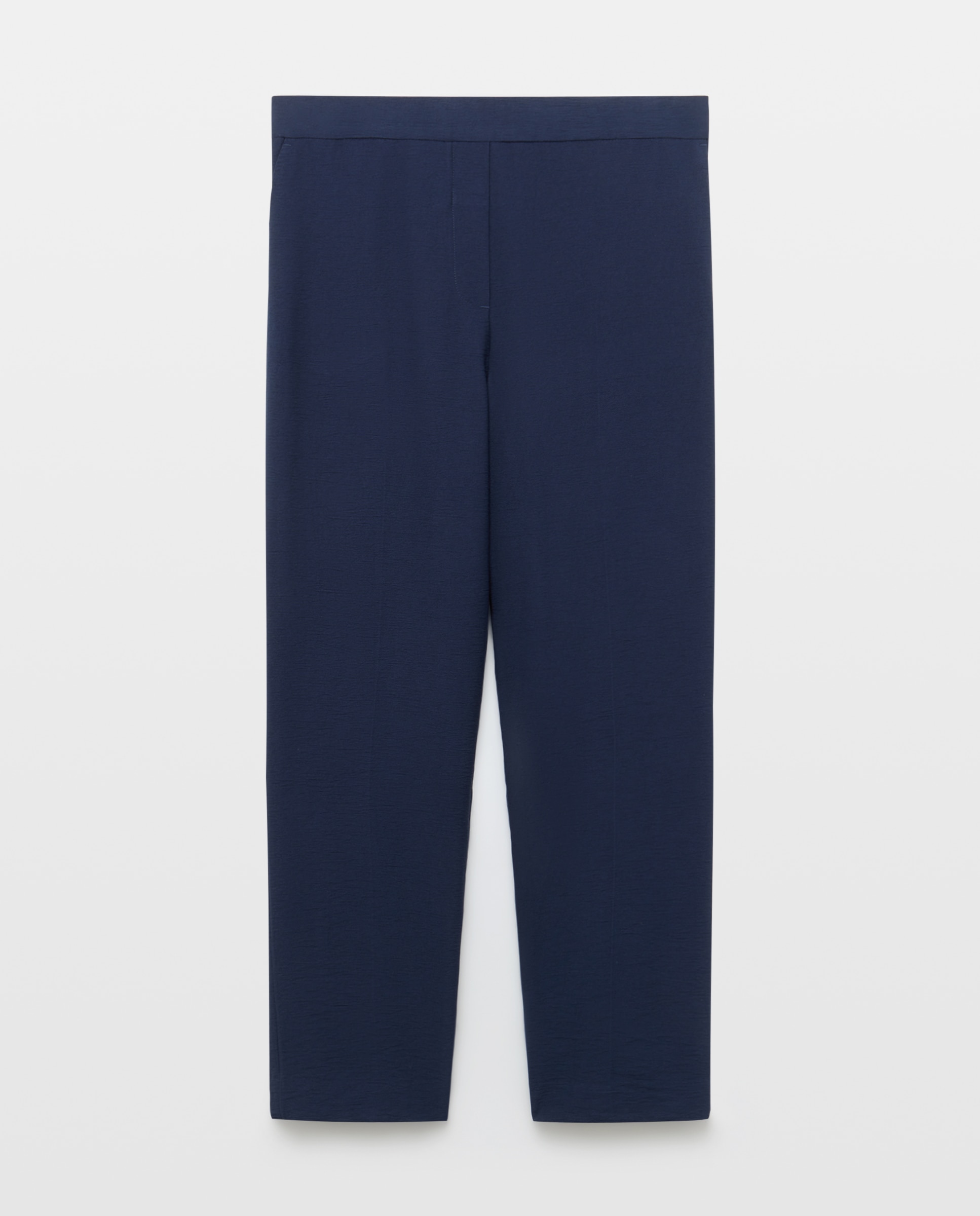 Pantalón de mujer semipitillo crinkle - Woman El Corte Inglés - Azul marino Azul marino-4