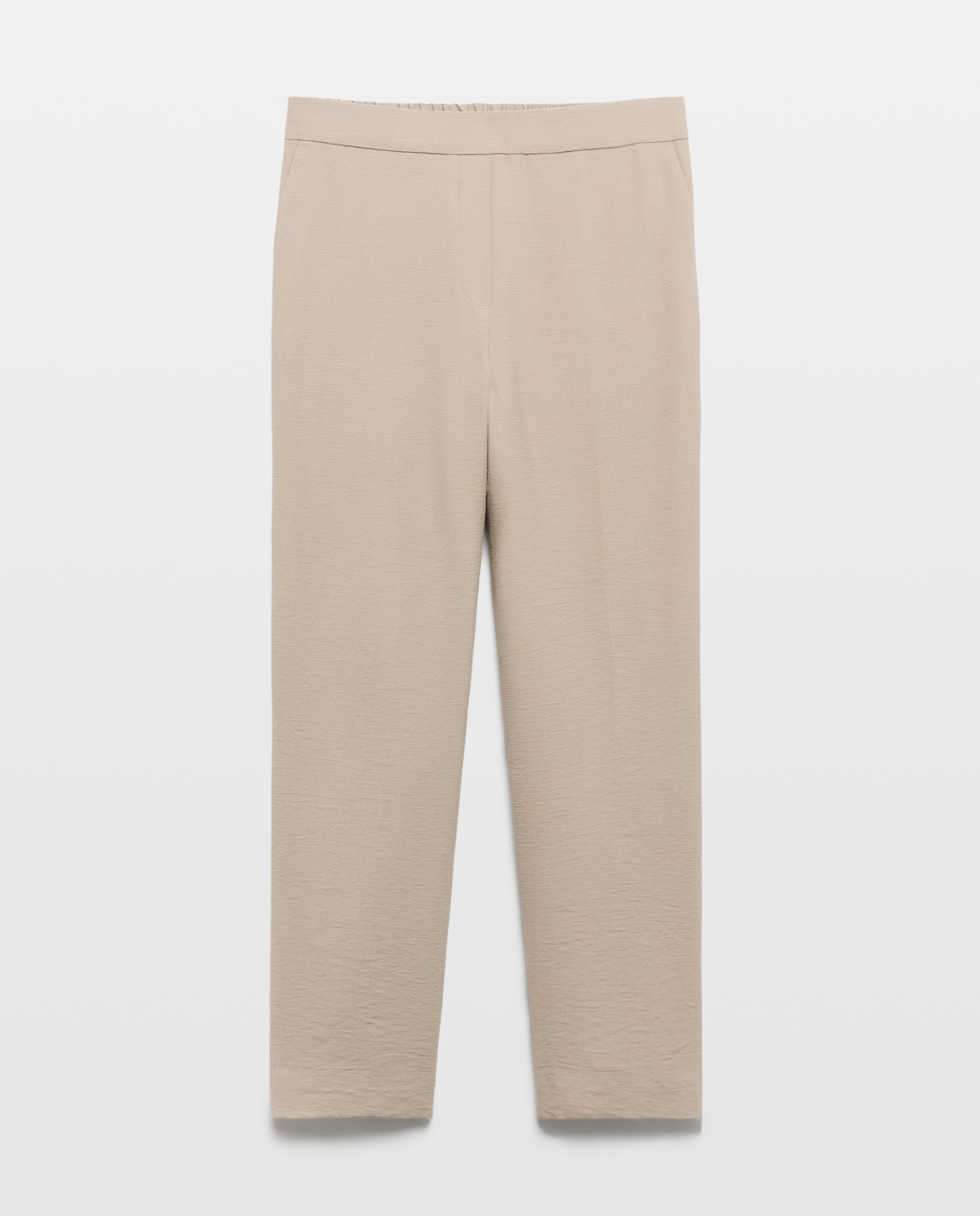 Pantalón de mujer semipitillo crinkle - Woman El Corte Inglés - 850 Piedra 850 Piedra-4