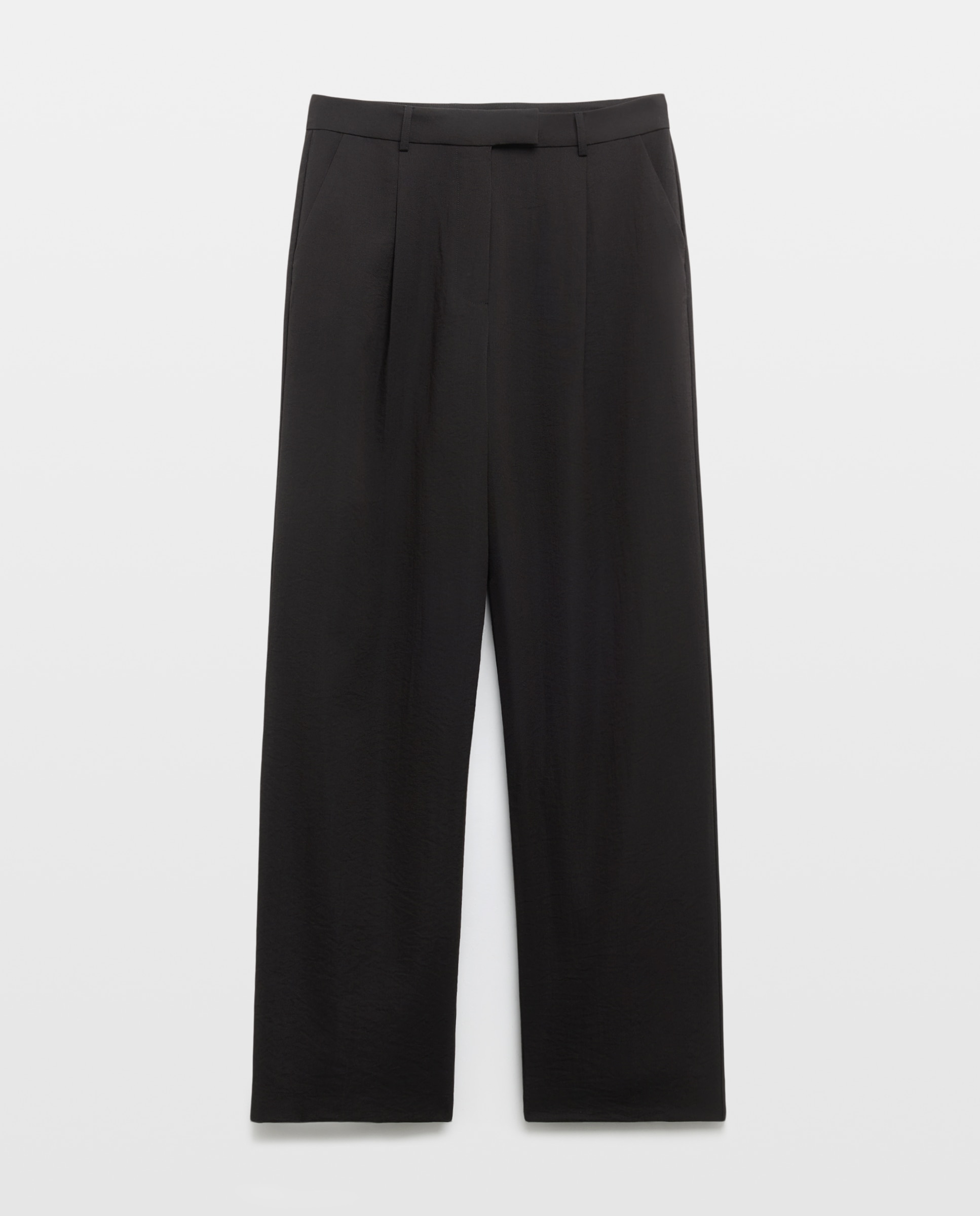 Imagen 4 de Pantalón de mujer ancho con pliegue tumbleado - Woman El Corte Inglés - Negro Negro