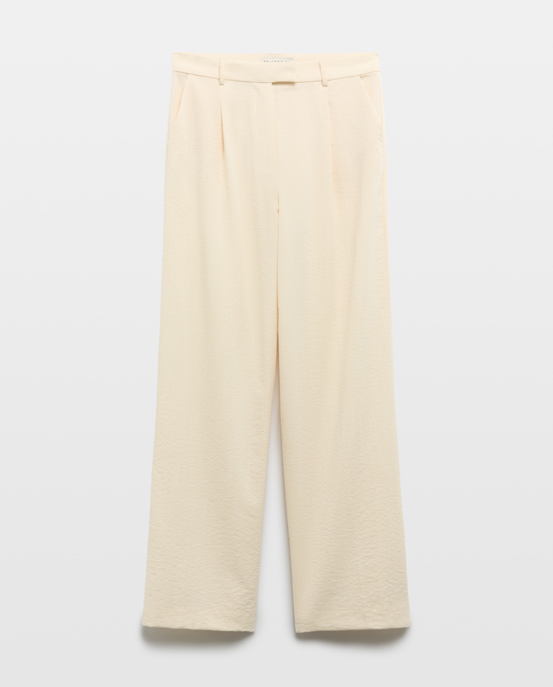 Imagen 5 de Pantalón de mujer ancho con pliegue tumbleado - Woman El Corte Inglés - 120 Crudo 120 Crudo