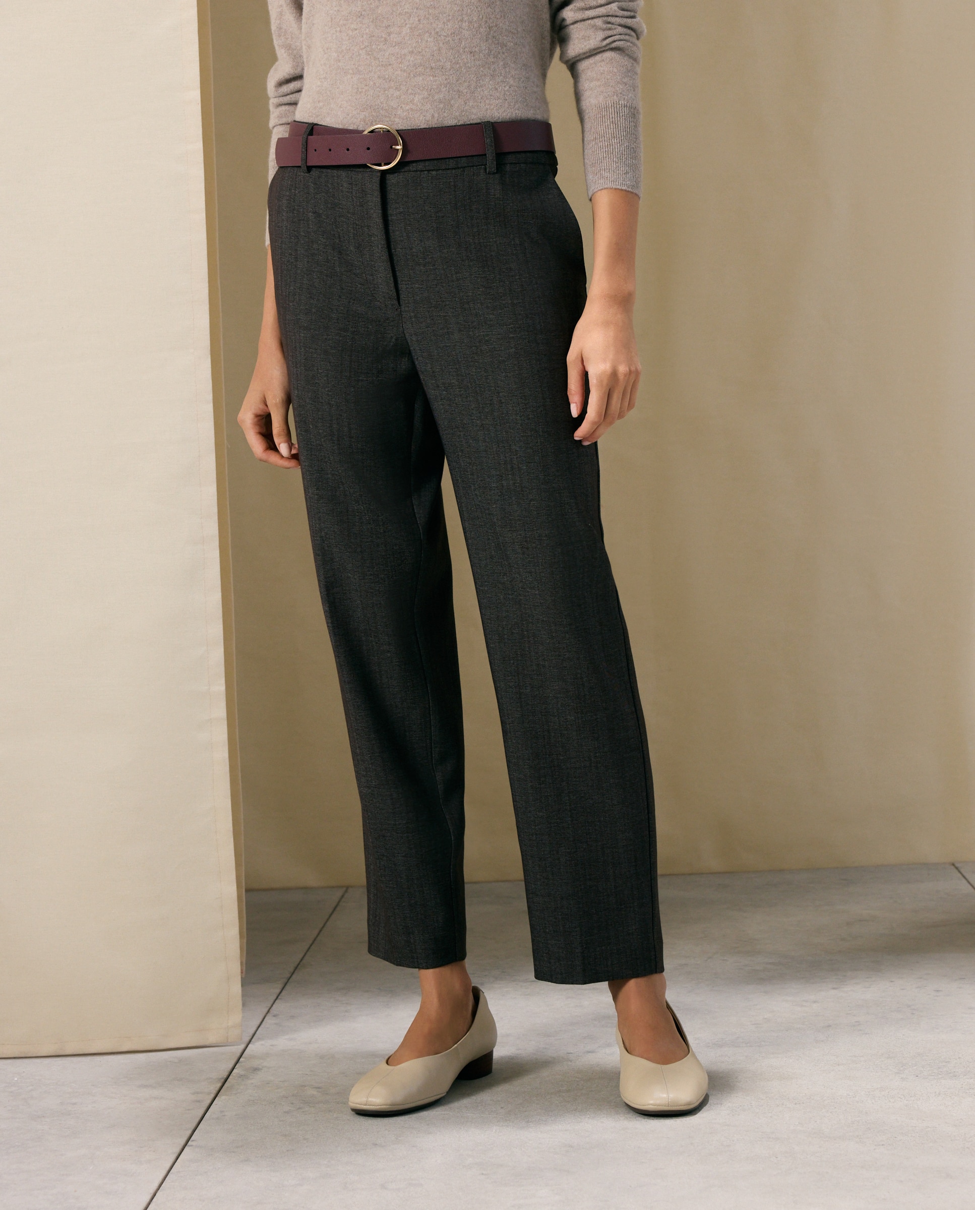 Pantalón semipitillo fantasía de mujer - Woman El Corte Inglés - Marrón Marrón-2