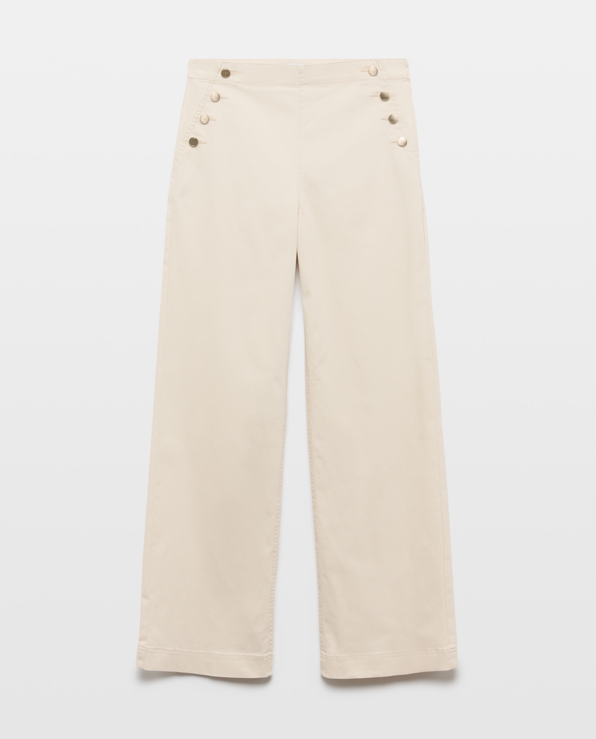 Pantalón de mujer con botones - Woman El Corte Inglés - 120 Crudo 120 Crudo-4