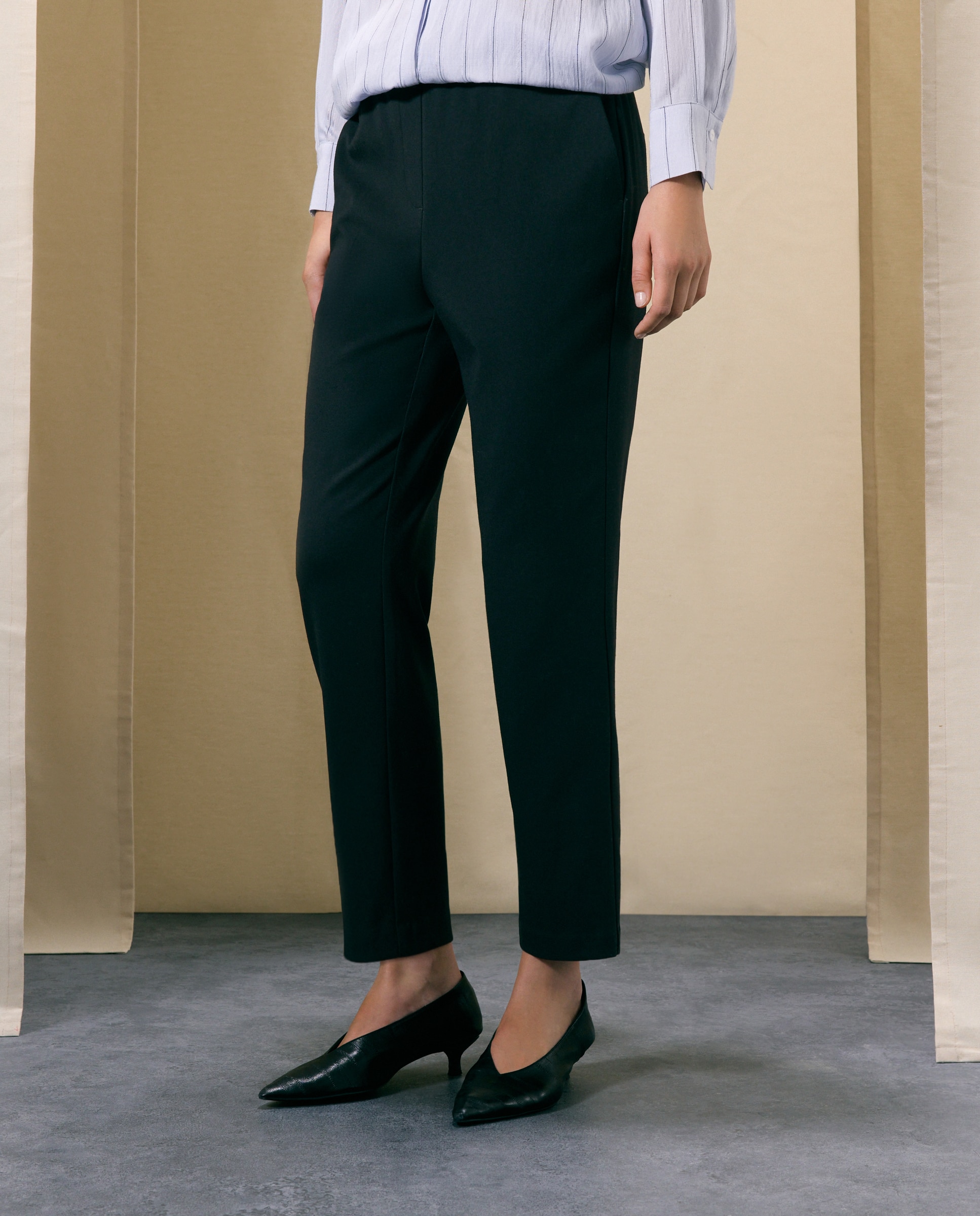 Pantalón semipitillo de mujer de vestir - Woman El Corte Inglés - Negro Negro-2