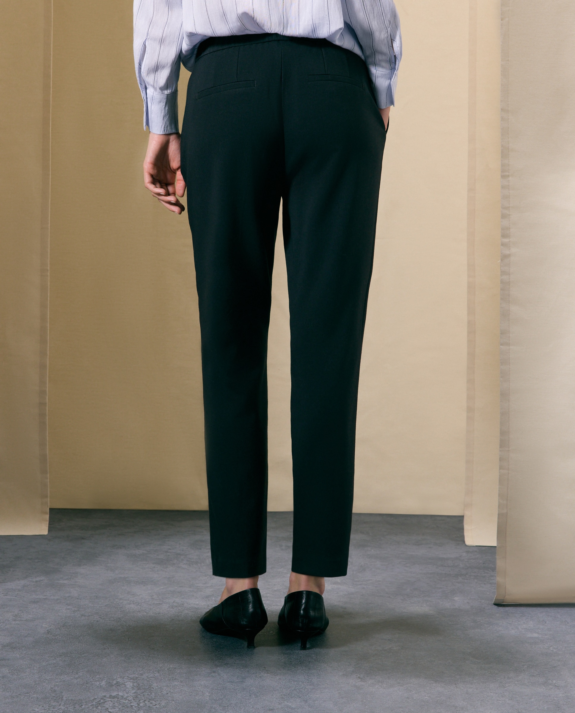 Pantalón semipitillo de mujer de vestir - Woman El Corte Inglés - Negro Negro-3