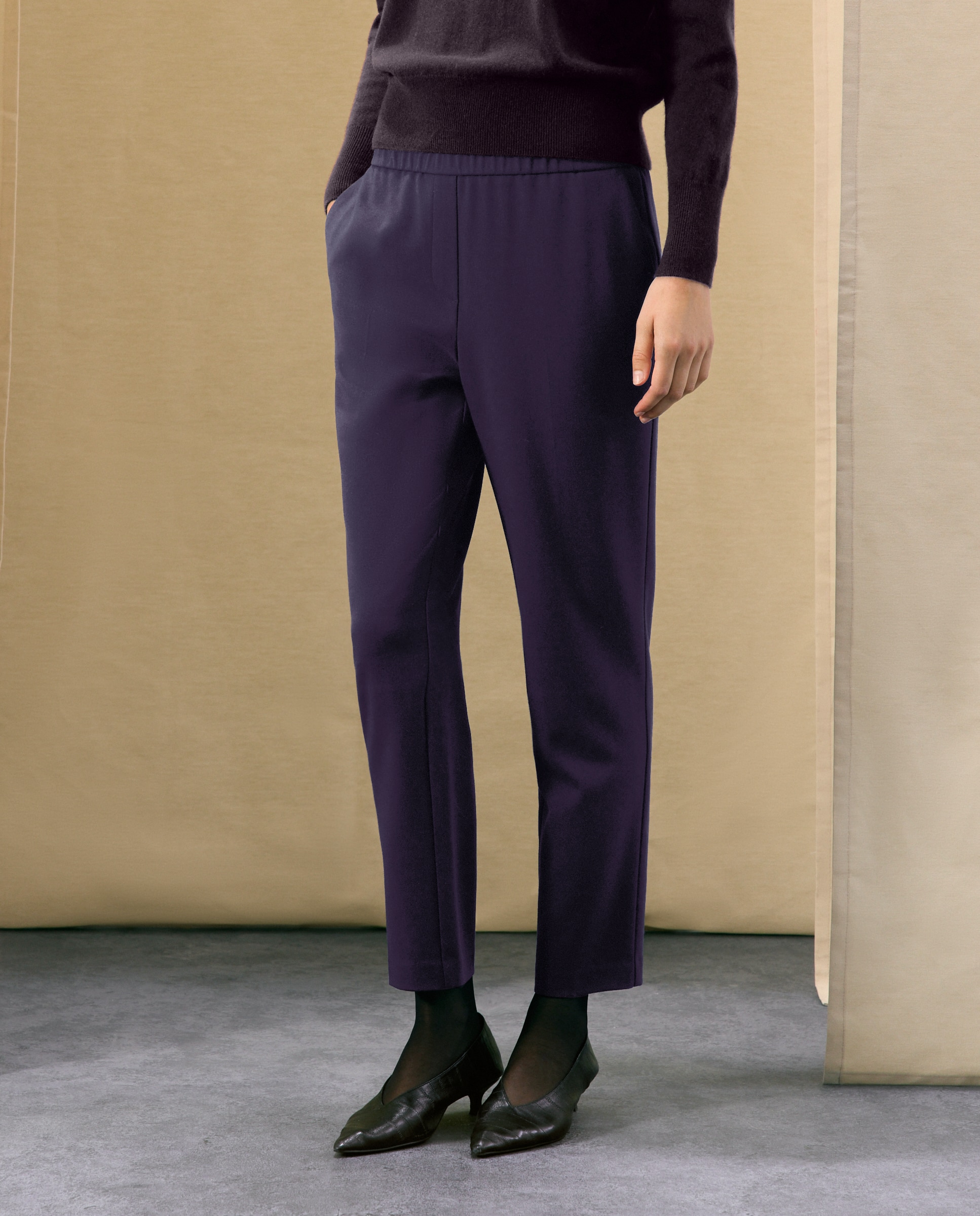 Pantalón semipitillo de mujer de vestir - Woman El Corte Inglés - Azul marino Azul marino-2