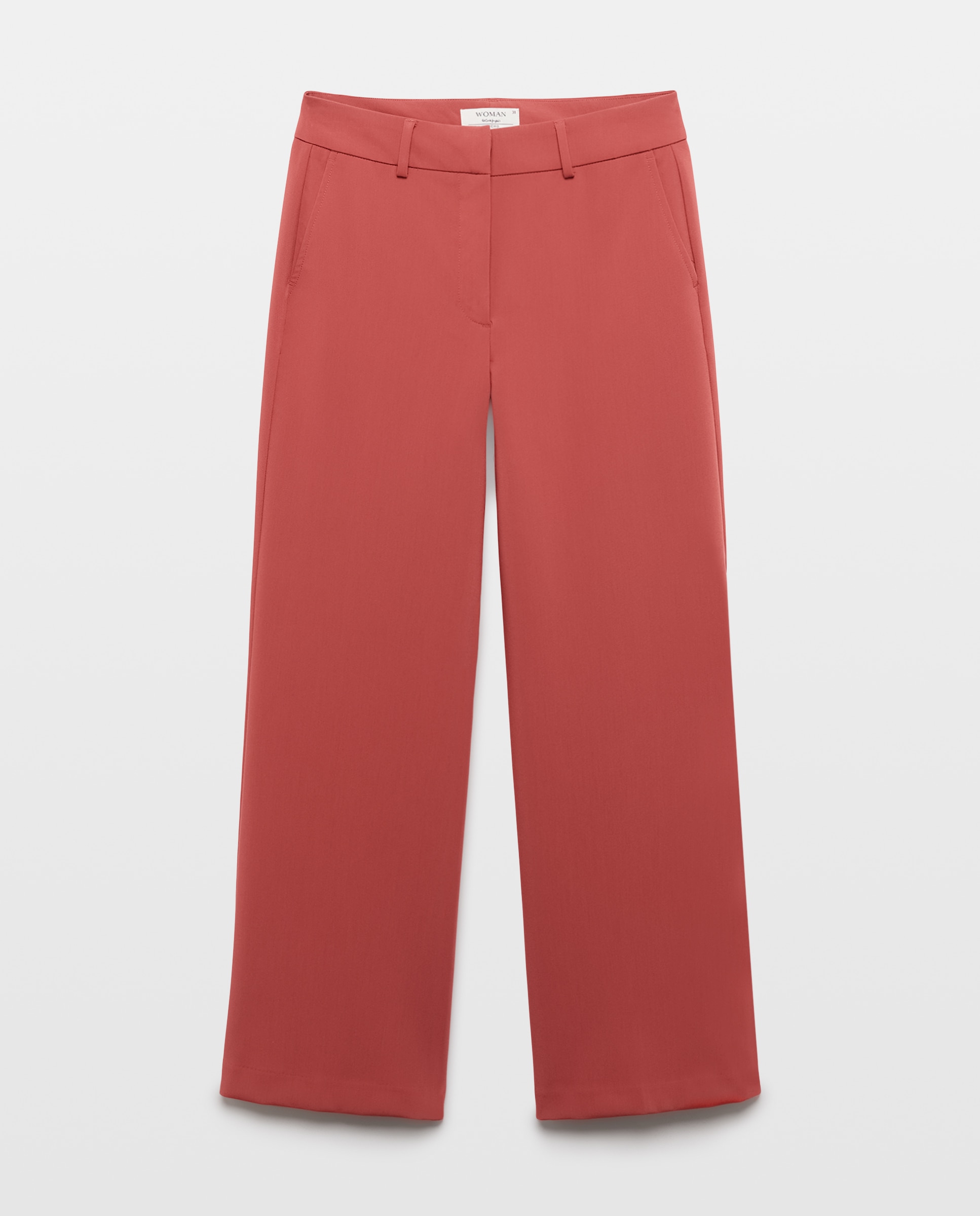 Pantalón ancho de mujer doble tela - Woman El Corte Inglés - 770 Terracota 770 Terracota-4