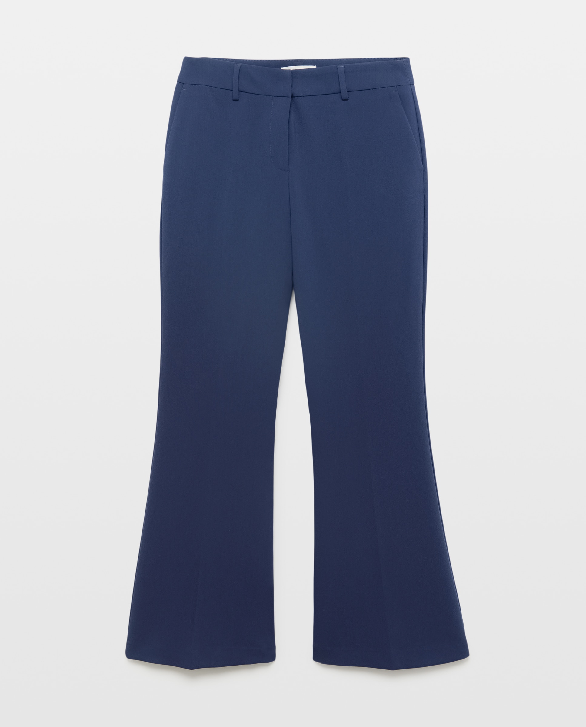 Pantalón flare de mujer doble tela - Woman El Corte Inglés - Azul marino Azul marino-4