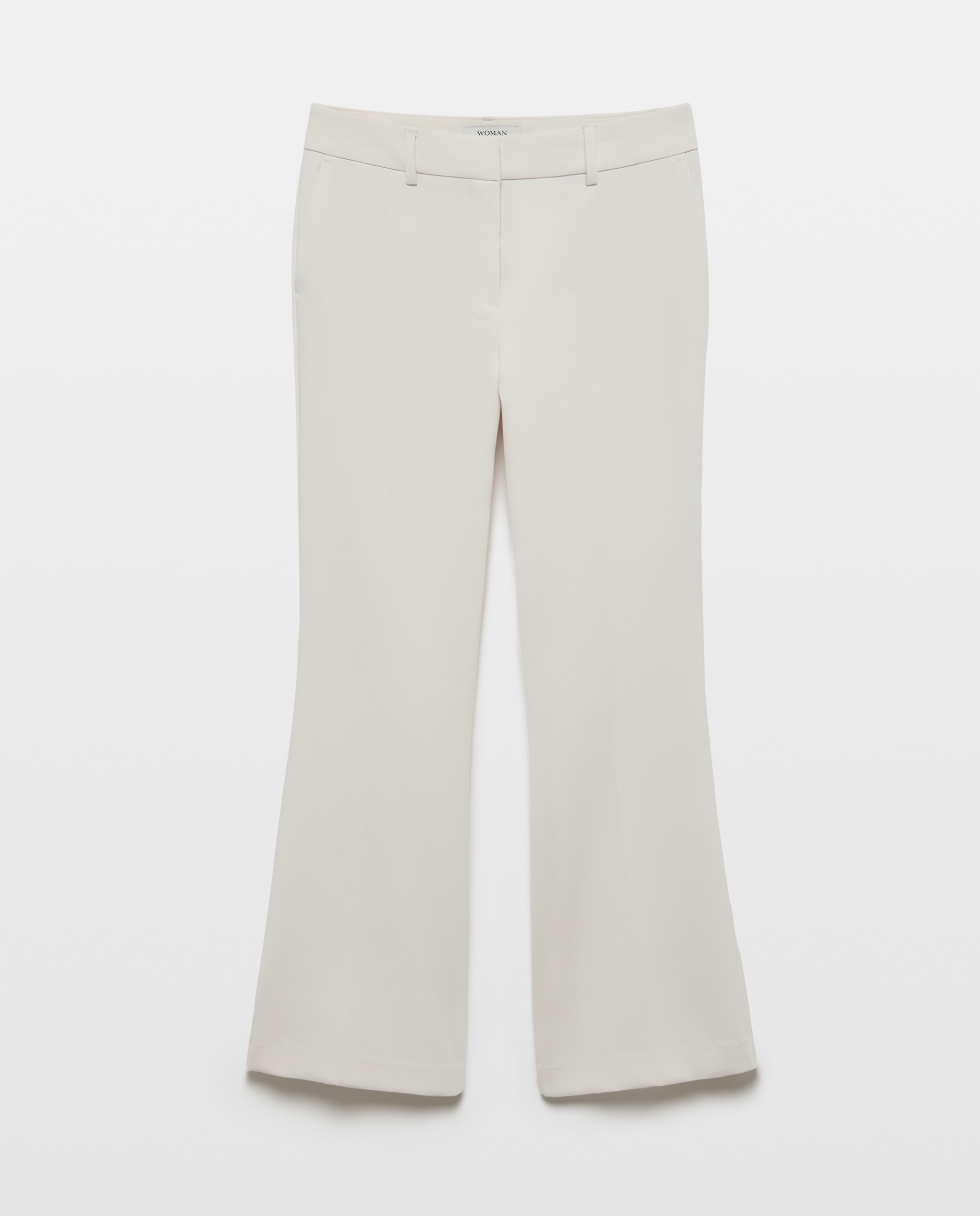 Pantalón flare de mujer doble tela - Woman El Corte Inglés - 120 Crudo 120 Crudo-4