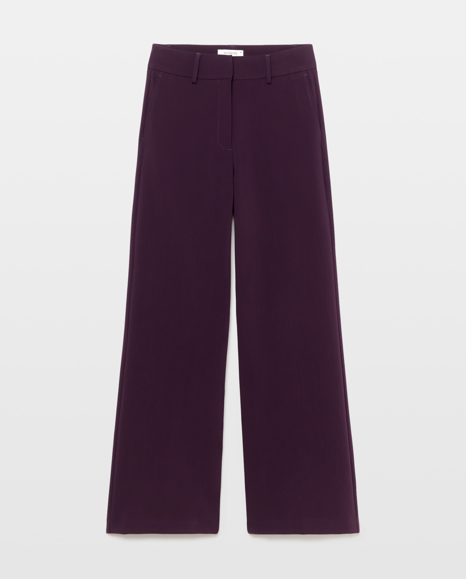 Pantalón ancho de mujer doble tela - Woman El Corte Inglés - Morado Morado-4