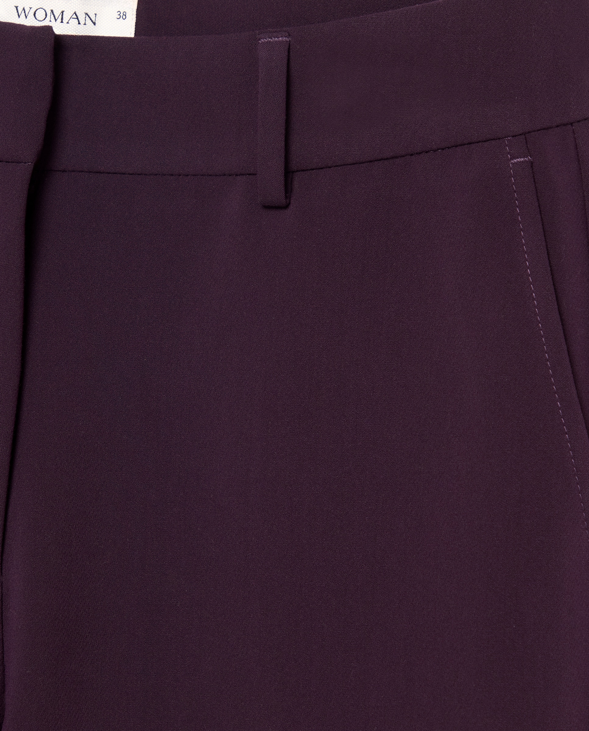 Pantalón ancho de mujer doble tela - Woman El Corte Inglés - Morado Morado-5