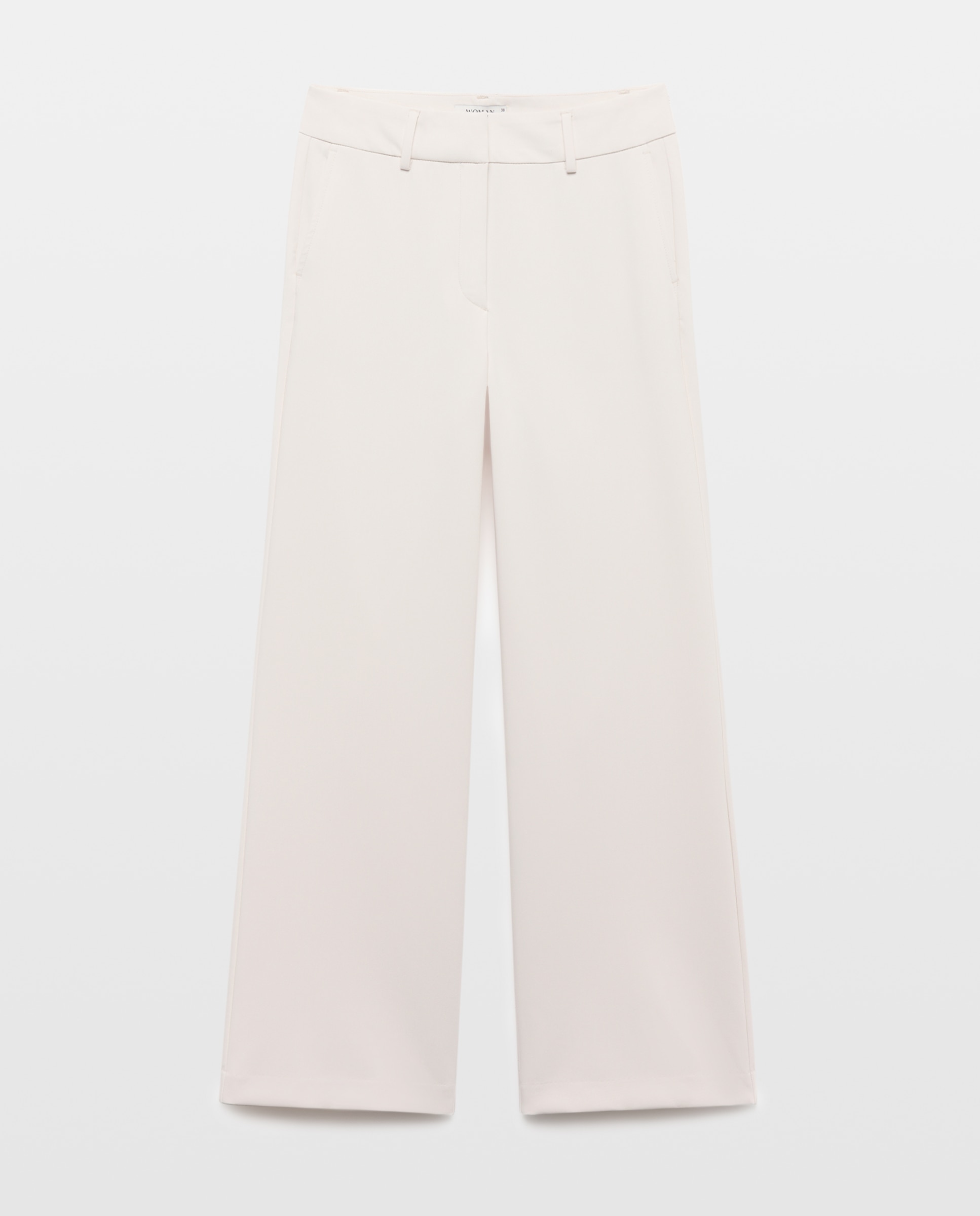 Pantalón ancho de mujer doble tela - Woman El Corte Inglés - 120 Crudo 120 Crudo-4