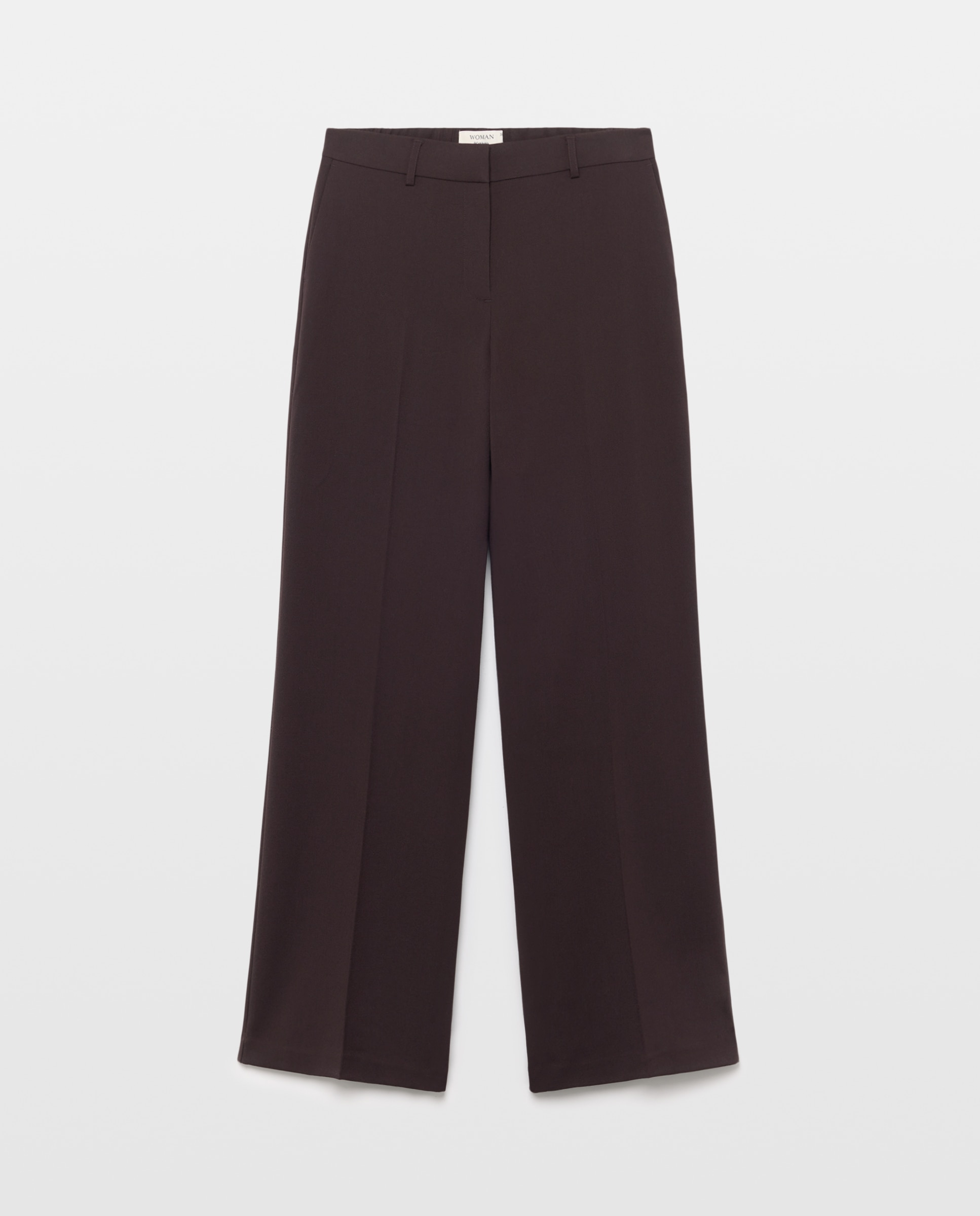 Pantalón de mujer ancho con goma - Woman El Corte Inglés - Marrón Marrón-4
