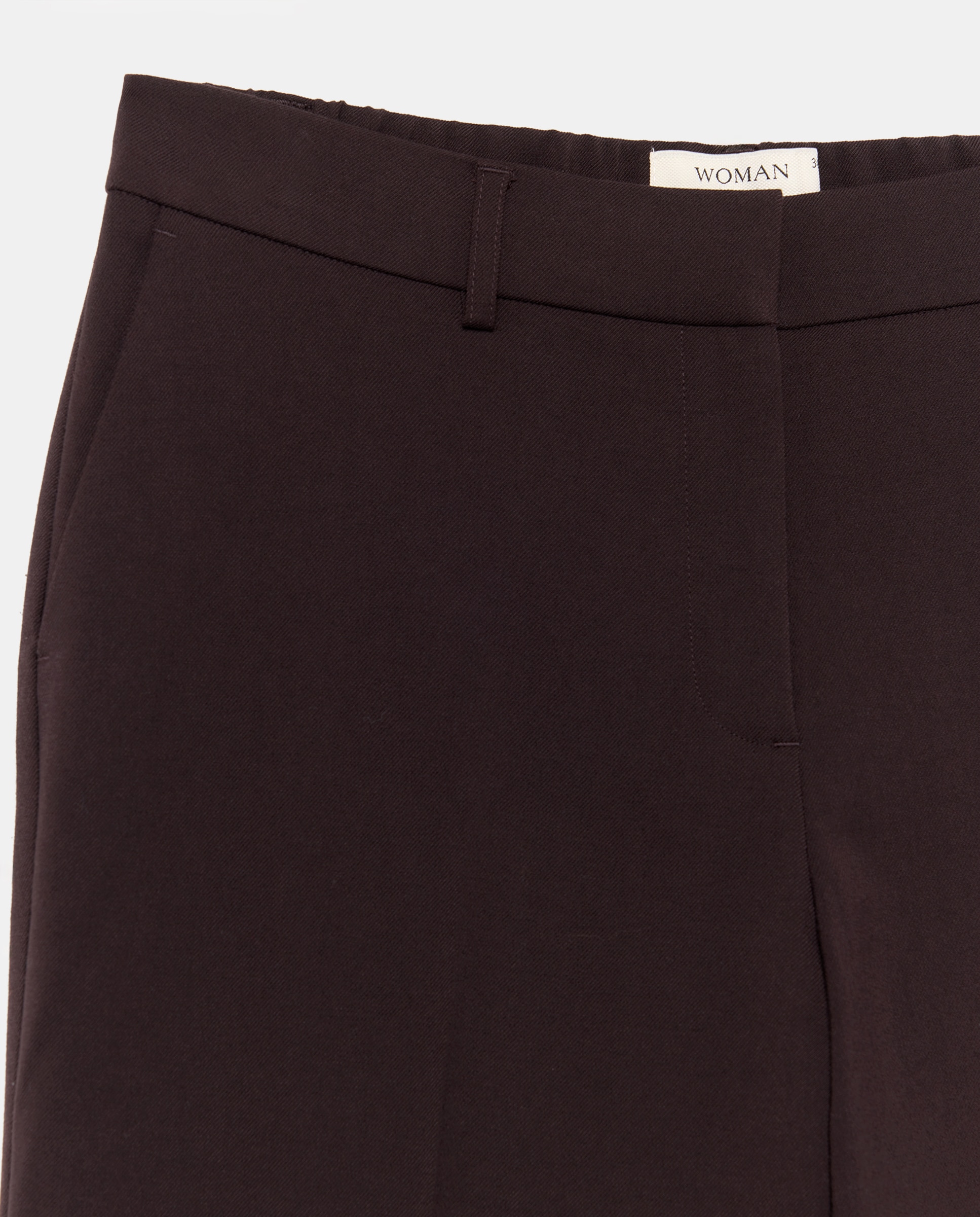 Pantalón de mujer ancho con goma - Woman El Corte Inglés - Marrón Marrón-5