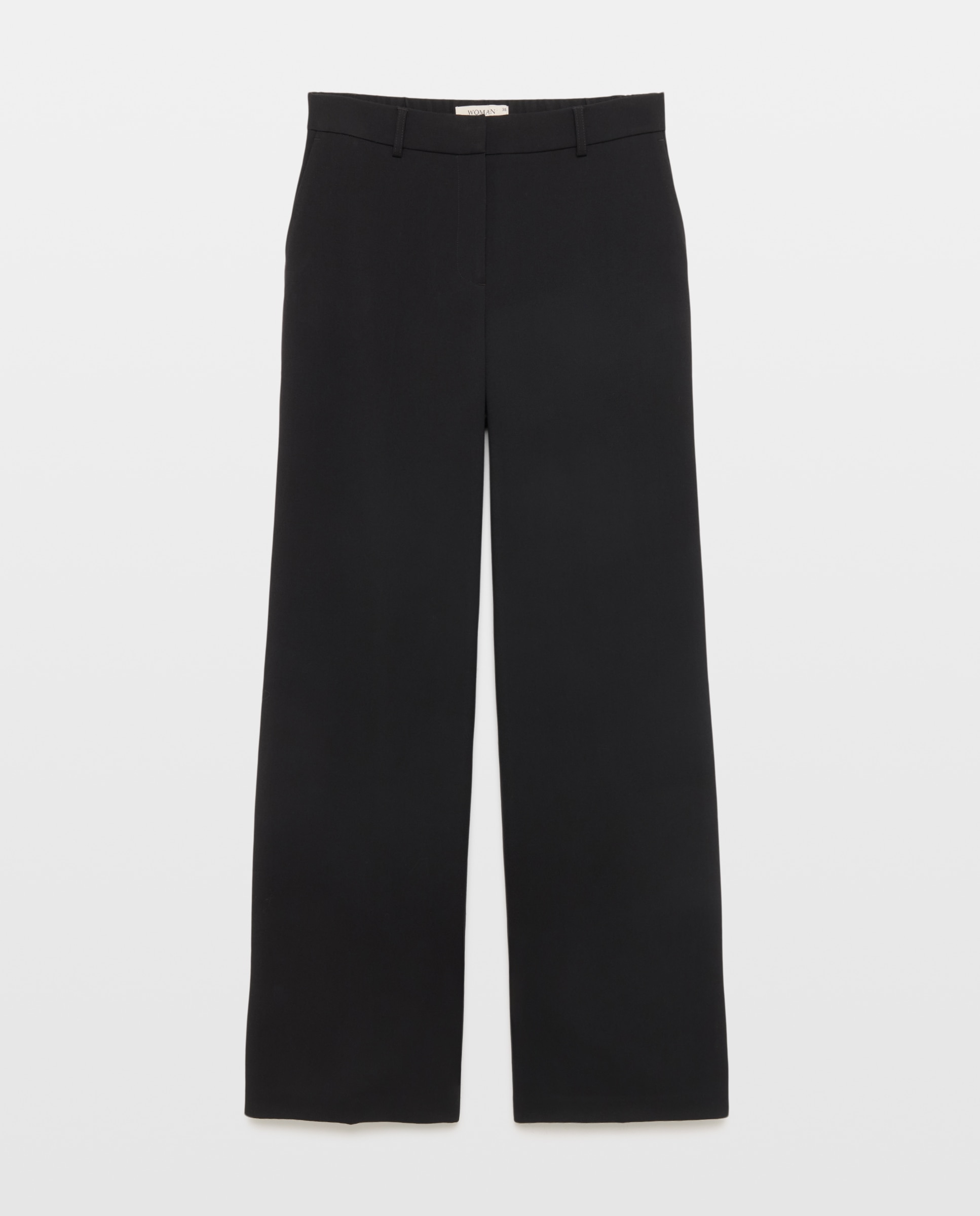 Pantalón de mujer ancho con goma - Woman El Corte Inglés - Negro Negro-4
