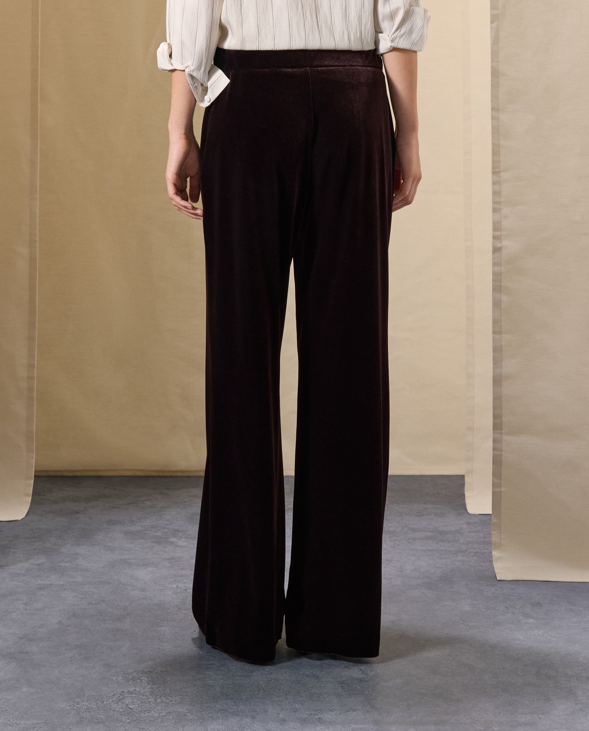 Pantalón liso ancho de mujer - Woman El Corte Inglés - 700 Marrón 700 Marrón-3