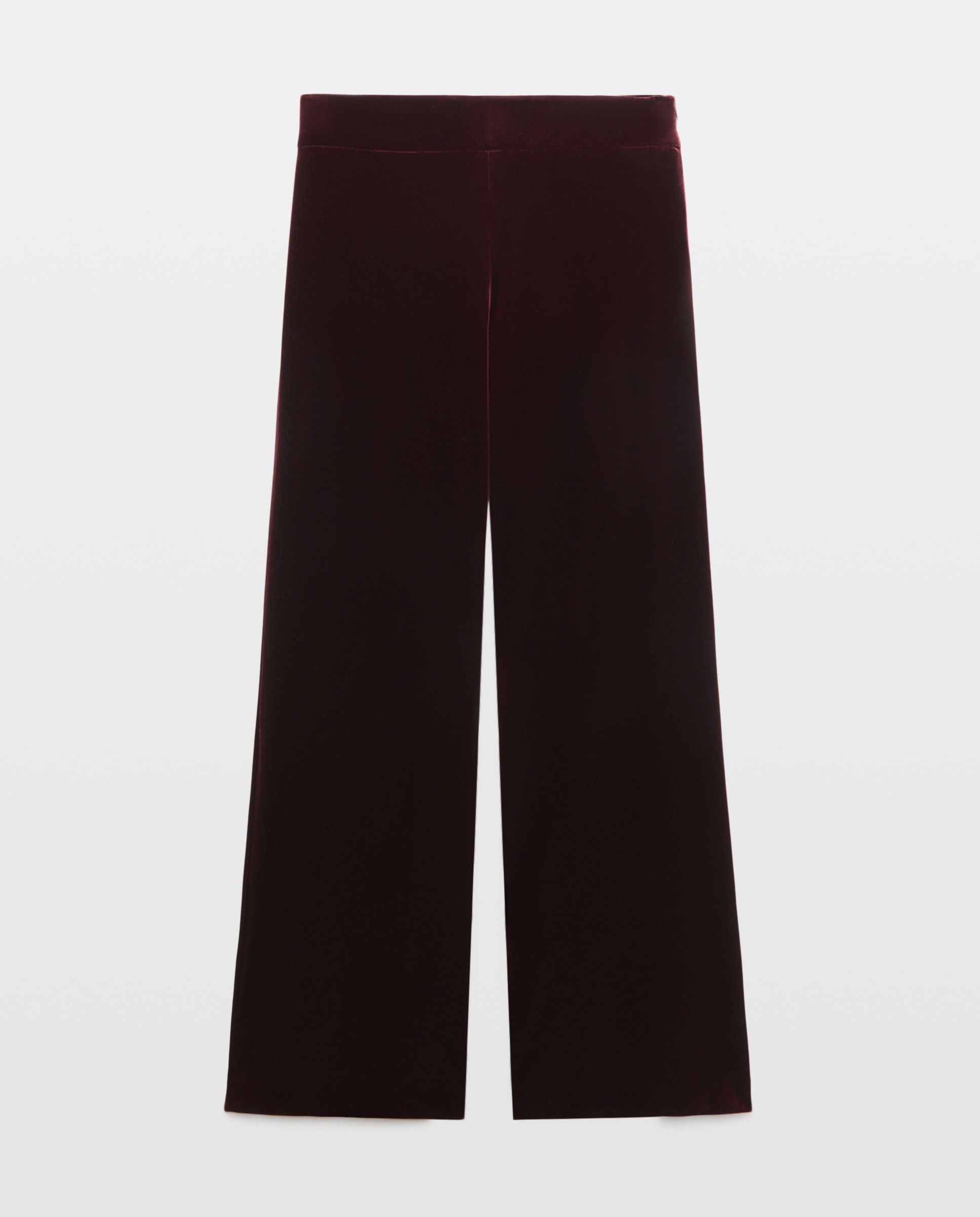 Pantalón liso ancho de mujer - Woman El Corte Inglés - 291 Berenjena 291 Berenjena-4