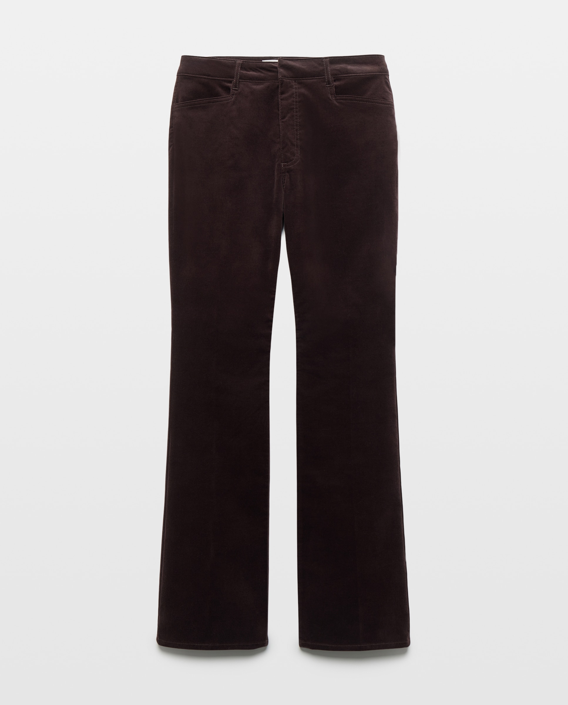 Pantalón de mujer flare terciopelo - Woman El Corte Inglés - Marrón Marrón-4