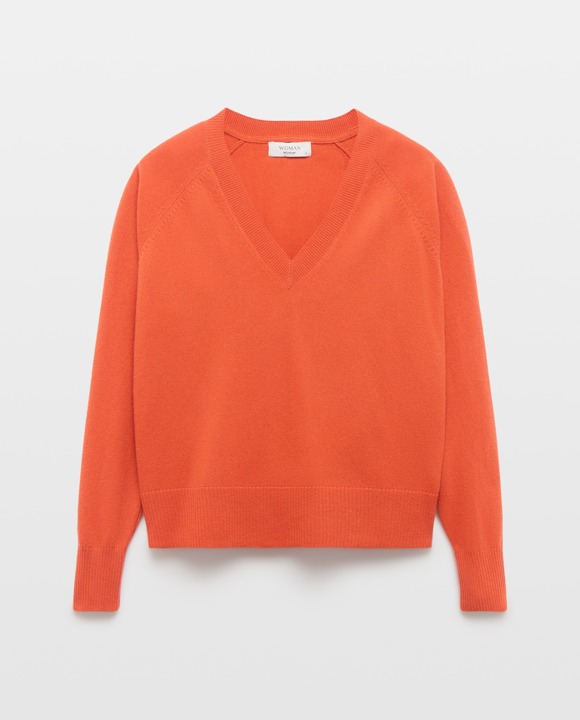 Jersey básico de mujer con lana cashmere - Woman El Corte Inglés - 660 Naranja 660 Naranja-4