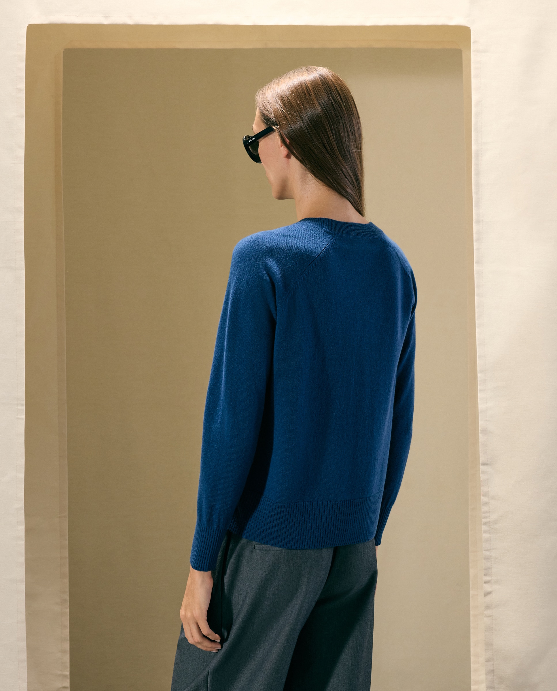 Jersey básico de mujer con lana cashmere - Woman El Corte Inglés - Azul oscuro Azul oscuro-3