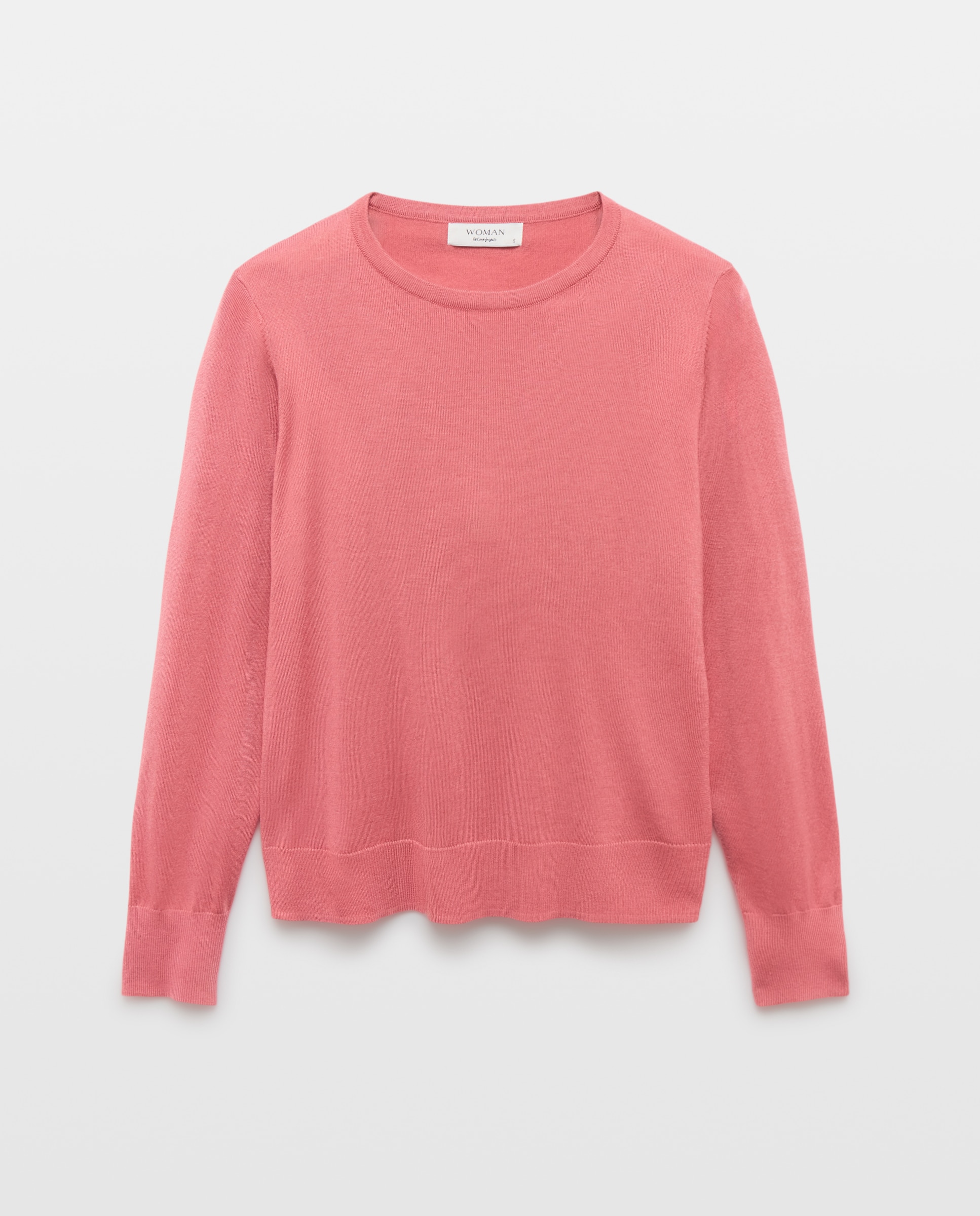 Jersey de mujer cuello caja mezcla tejidos - Woman El Corte Inglés - 200 Rosa 200 Rosa-4