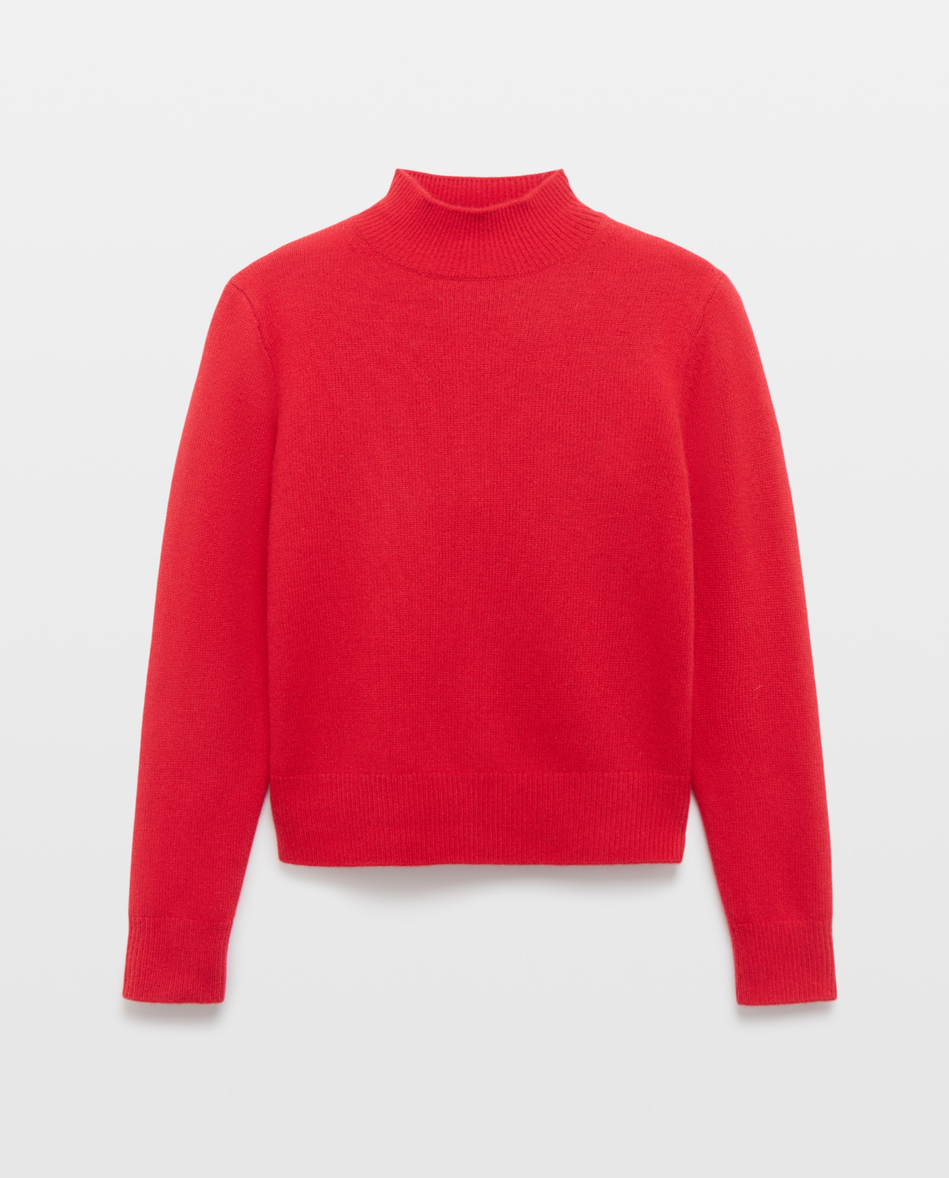 Jersey de mujer en lana con cuello cisne - Woman El Corte Inglés - 600 Rojo 600 Rojo-4