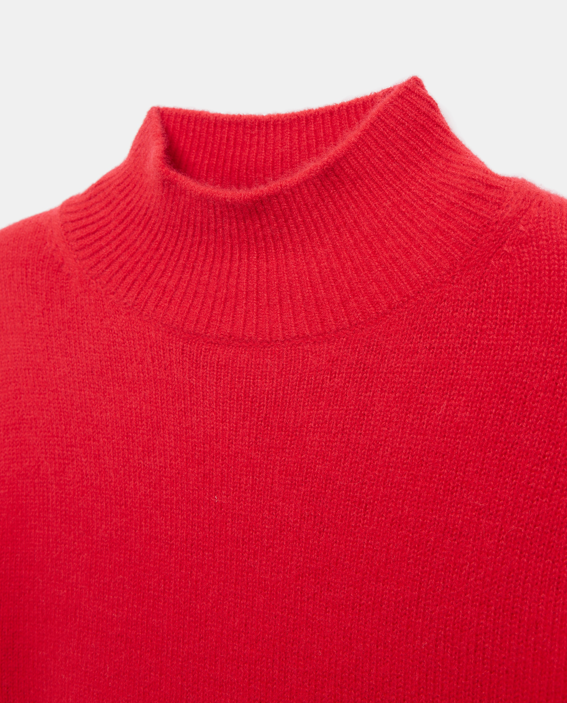 Jersey de mujer en lana con cuello cisne - Woman El Corte Inglés - 600 Rojo 600 Rojo-5