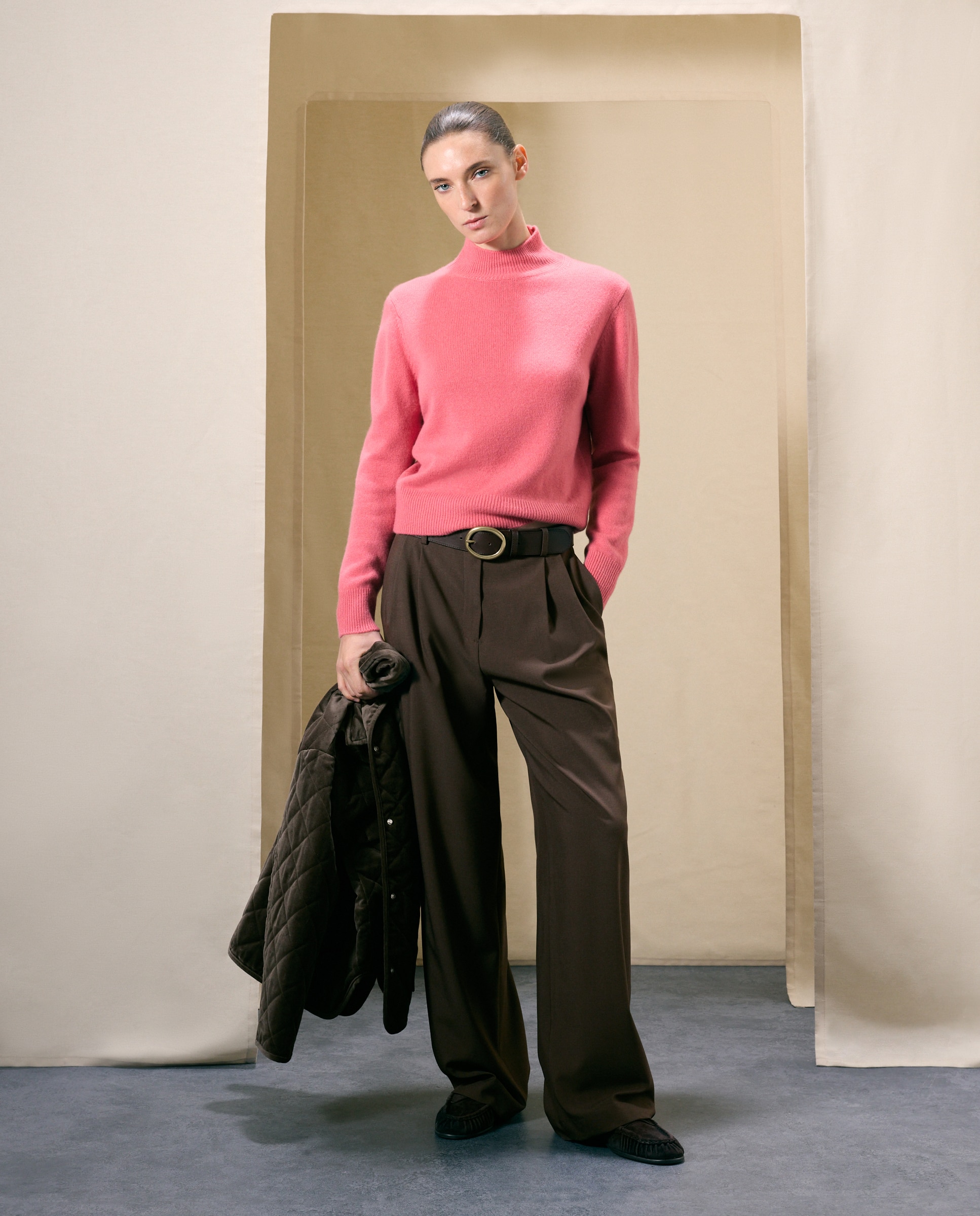 Jersey de mujer en lana con cuello cisne - Woman El Corte Inglés - 200 Rosa 200 Rosa-2