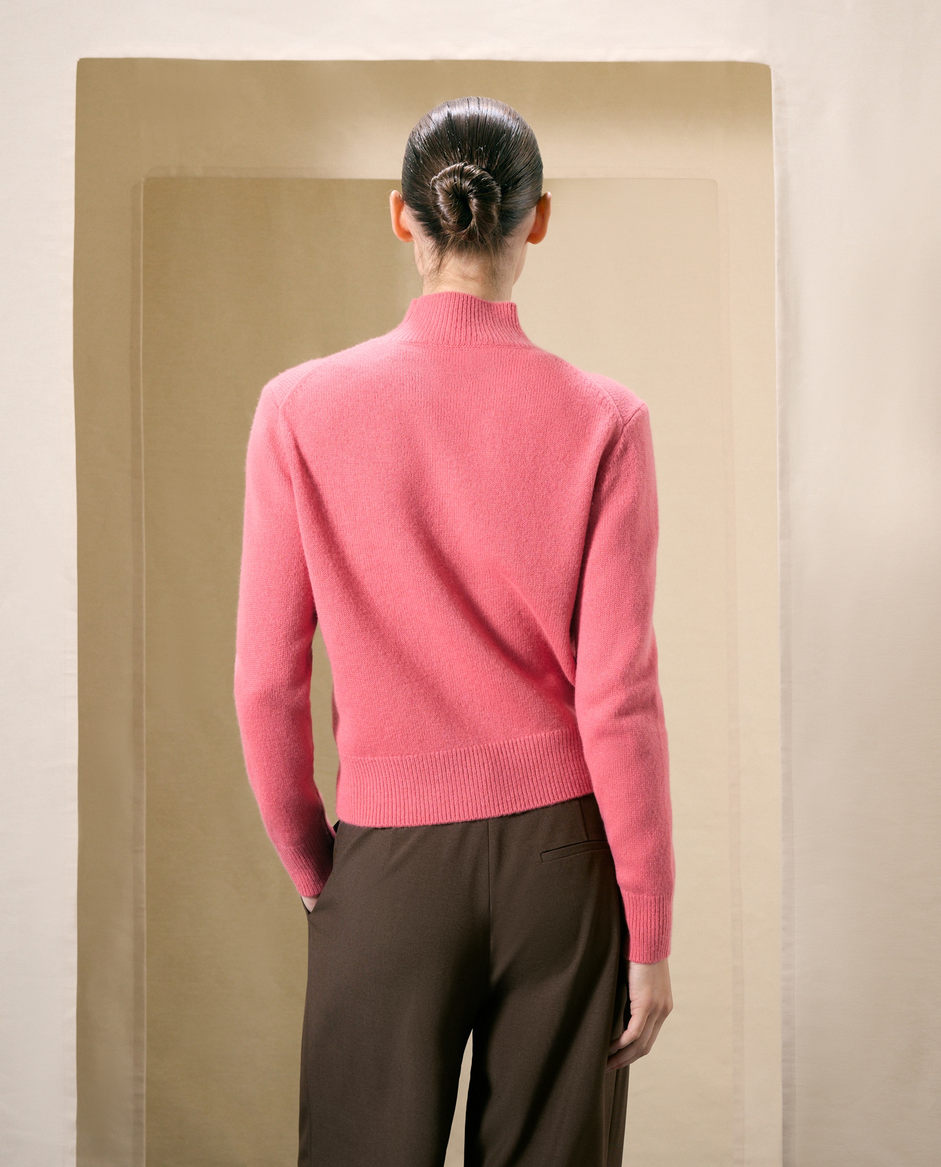 Jersey de mujer en lana con cuello cisne - Woman El Corte Inglés - 200 Rosa 200 Rosa-3