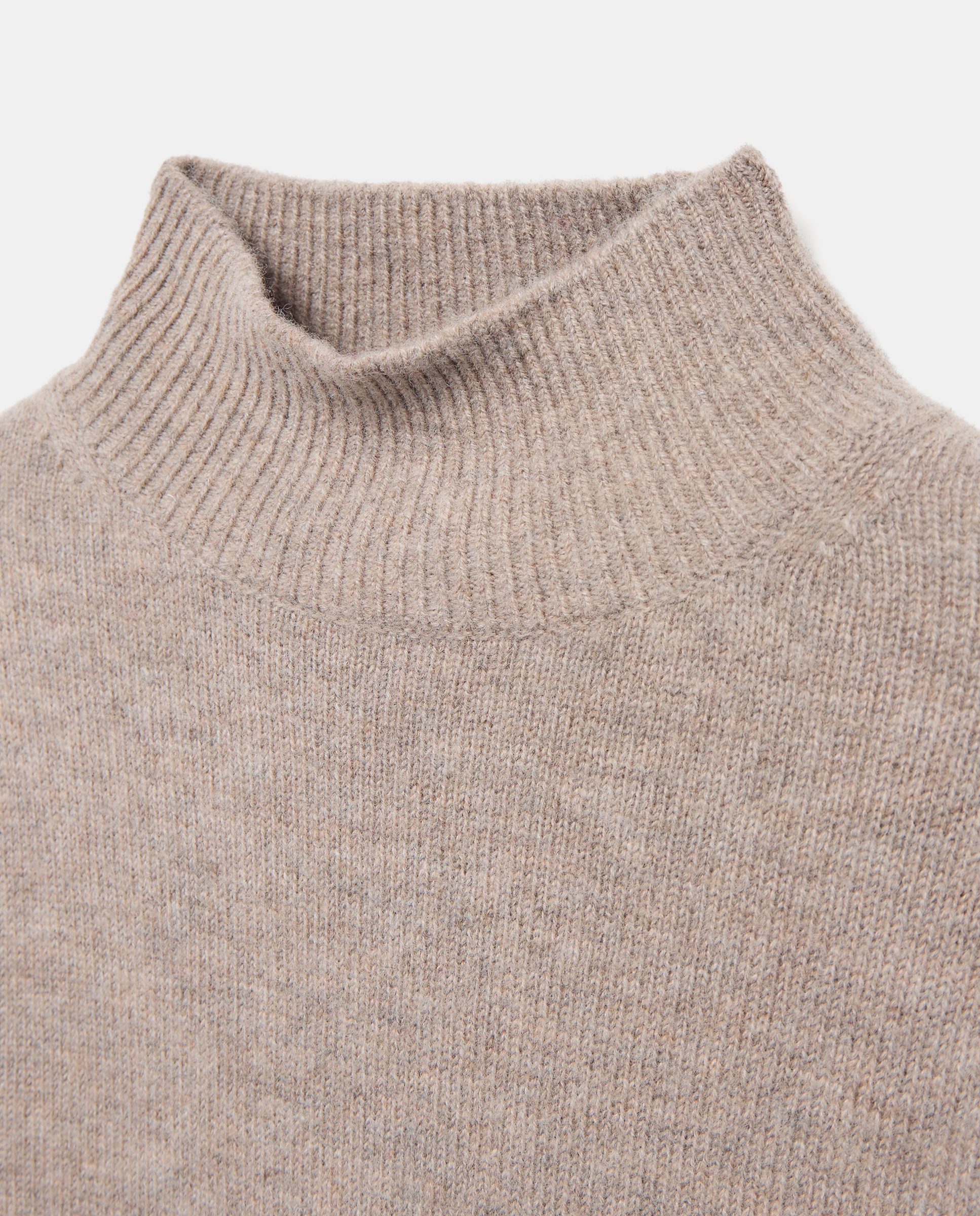 Jersey de mujer en lana con cuello cisne - Woman El Corte Inglés - Visón oscuro Visón oscuro-2
