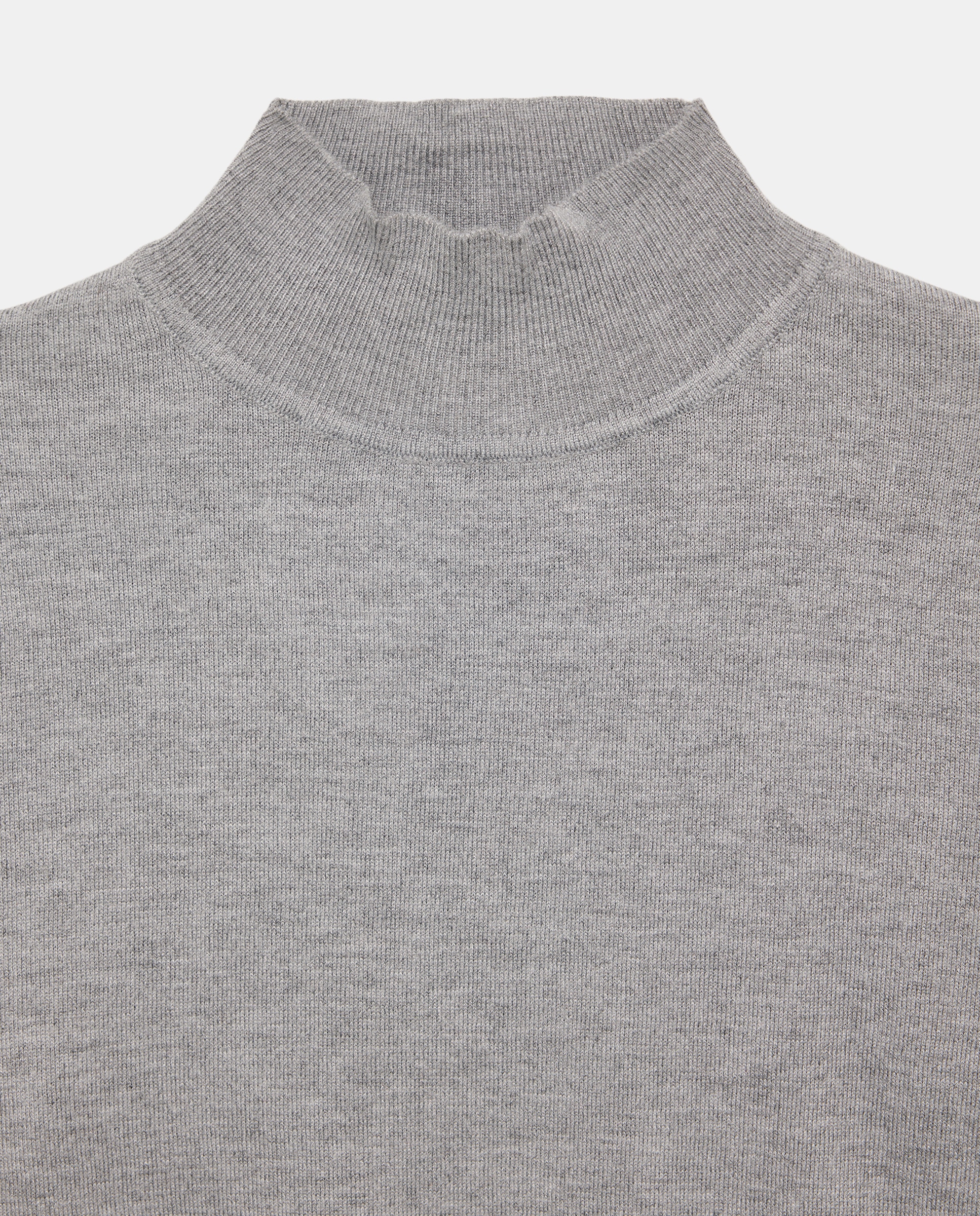 Jersey de mujer cuello perkins y tejido combinado - Woman El Corte Inglés - 820 Gris medio 820 Gris medio-5