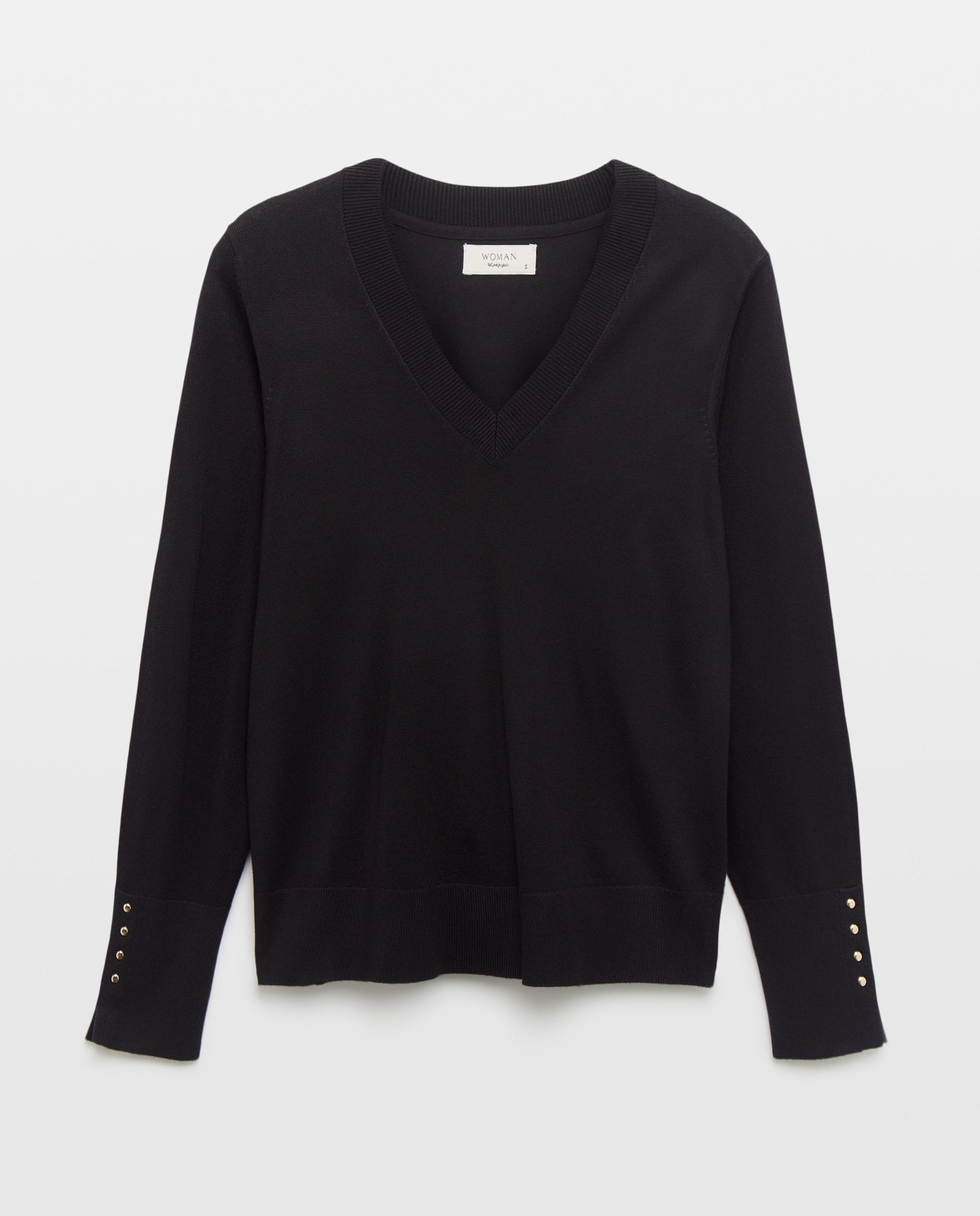 Camisola de Malha Lisa Básica Preto-4