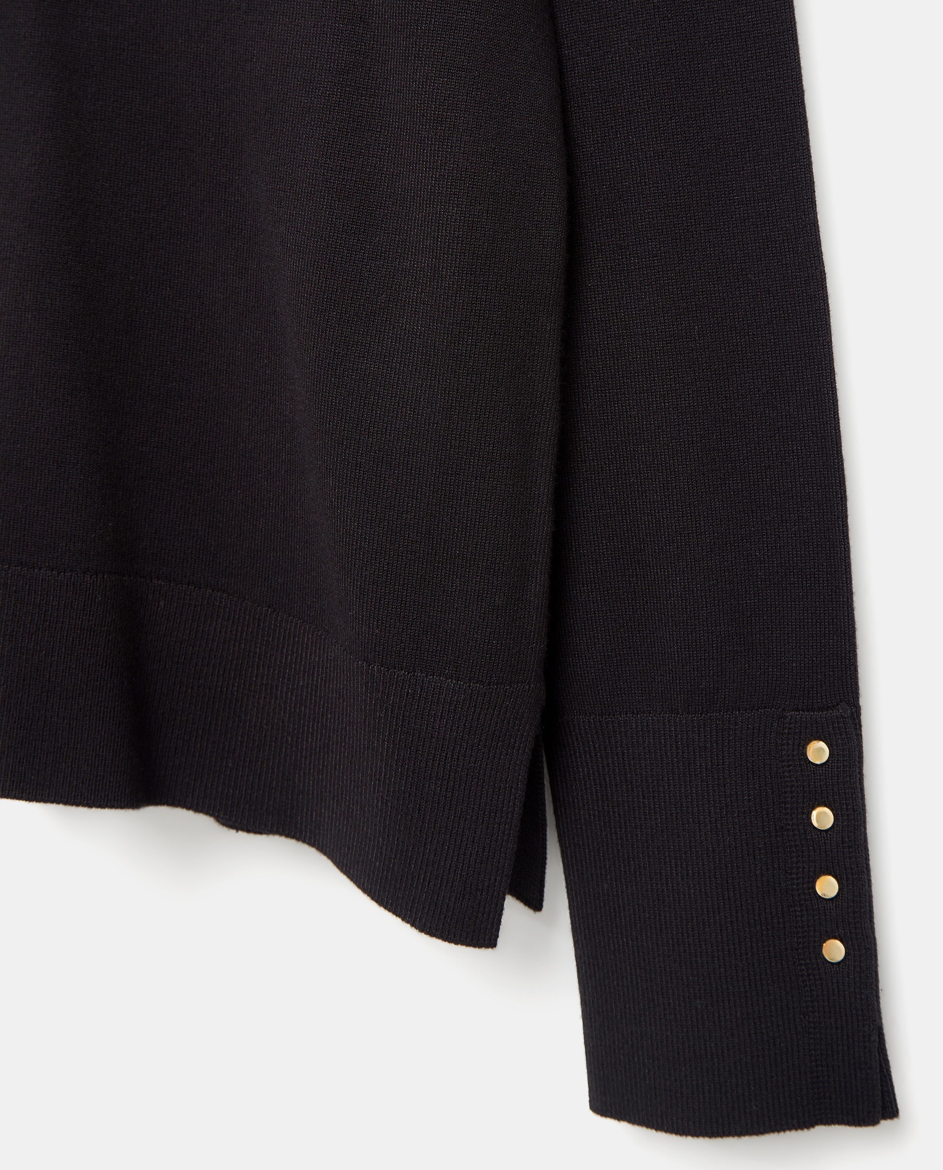 Camisola de Malha Lisa Básica Preto-5