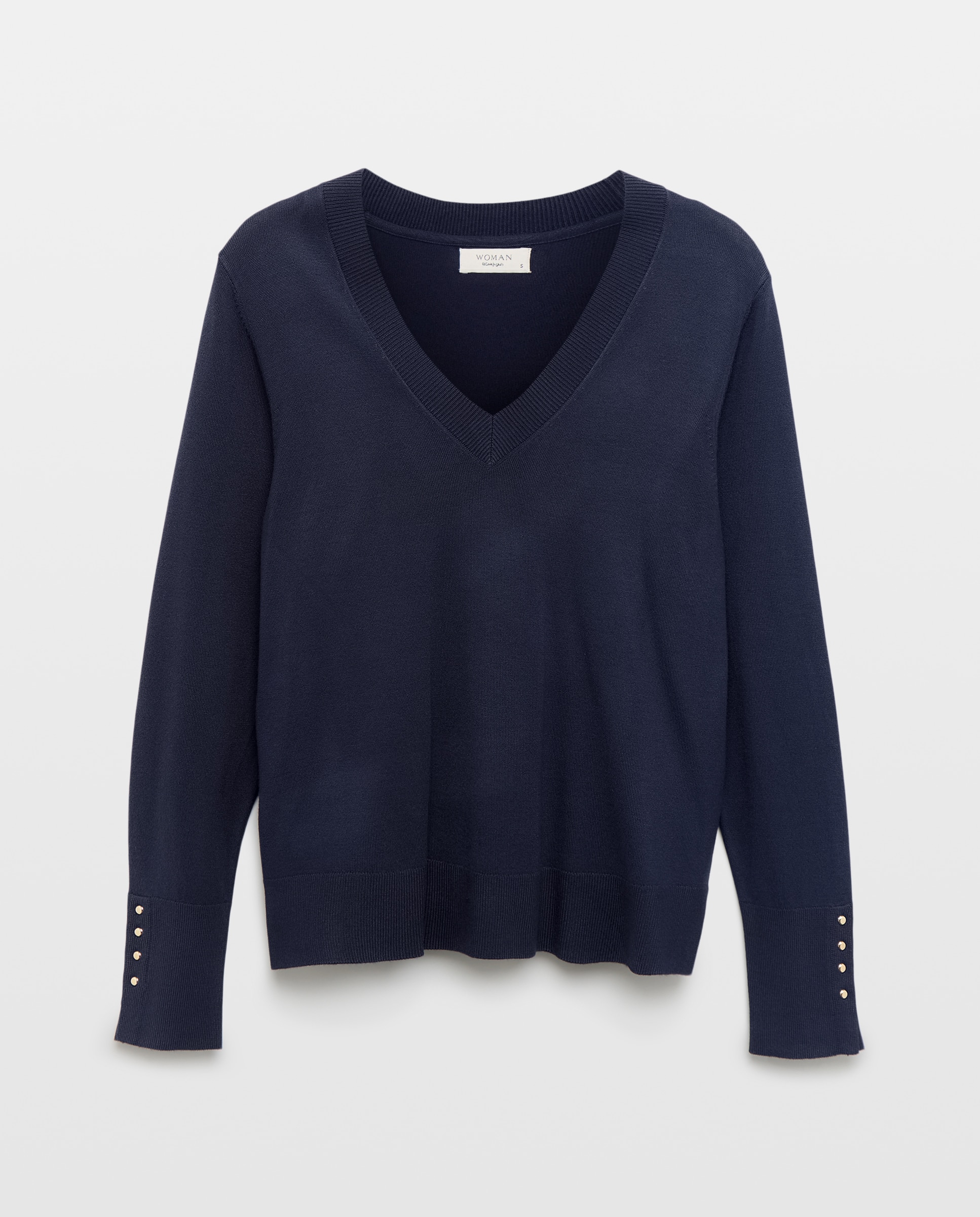 Jersey liso básico de mujer - Woman El Corte Inglés - Azul marino Azul marino-4