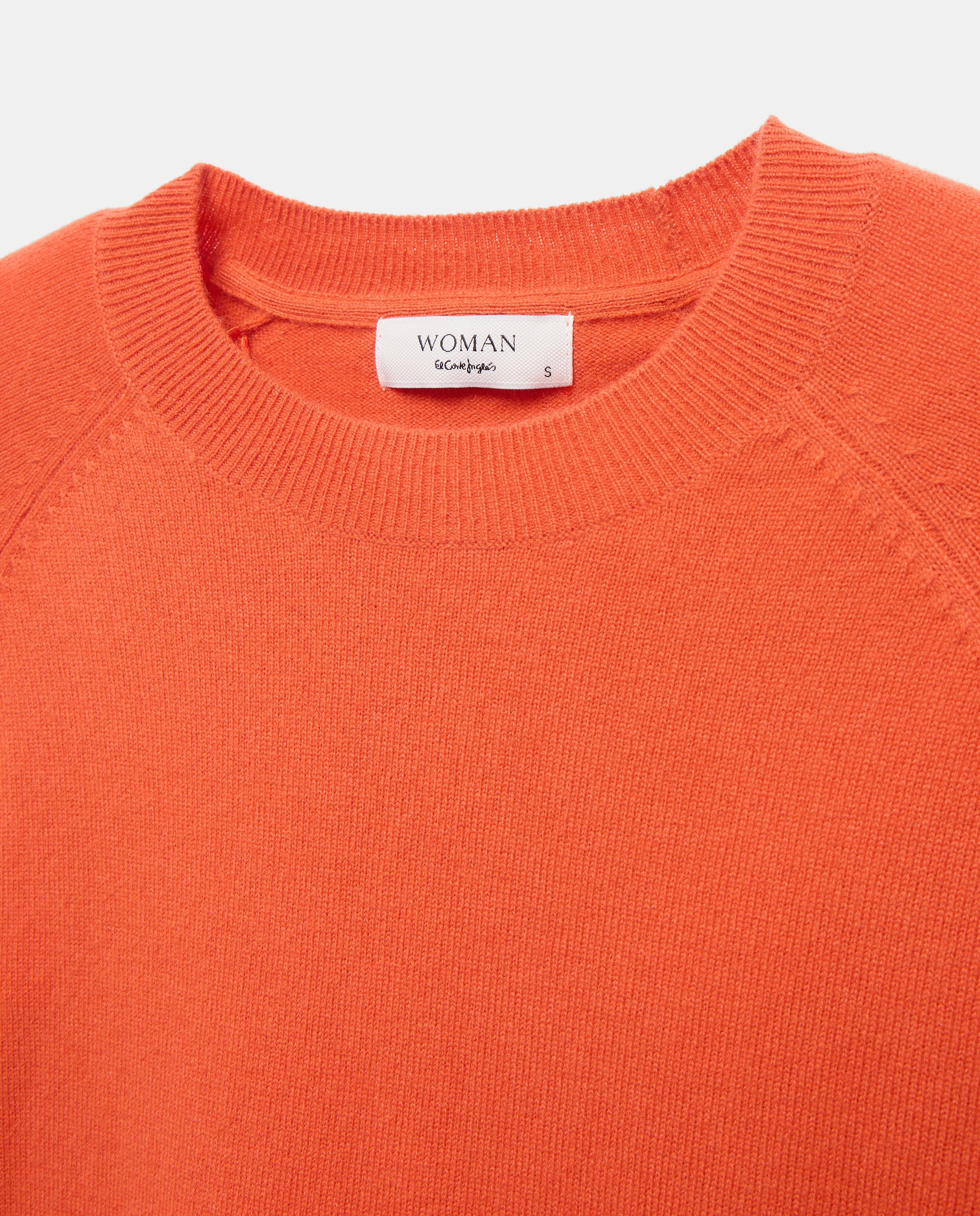 Jersey básico de mujer con lana cashmere - Woman El Corte Inglés - 660 Naranja 660 Naranja-5