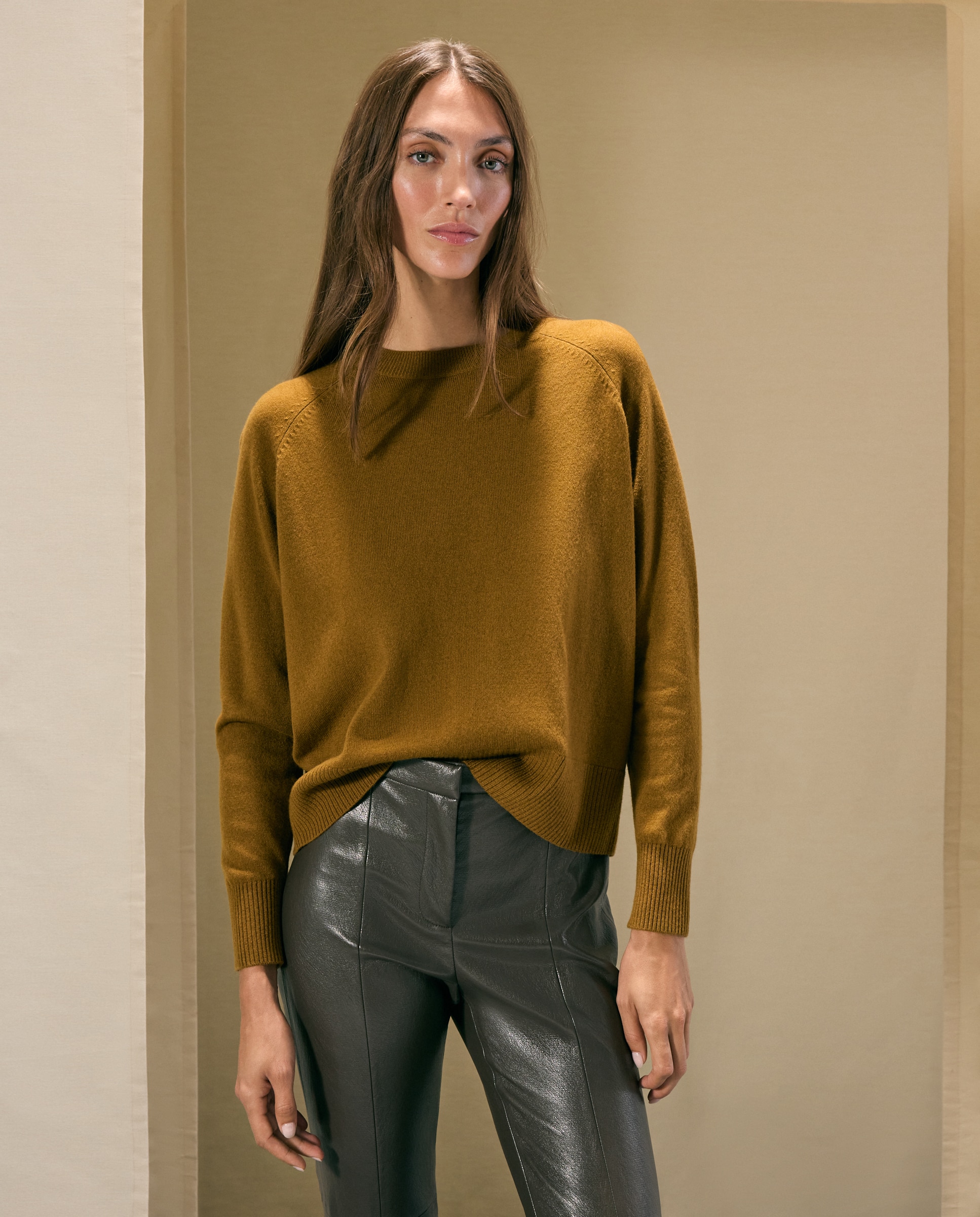 Jersey básico de mujer con lana cashmere - Woman El Corte Inglés - 740 Tabaco 740 Tabaco-1
