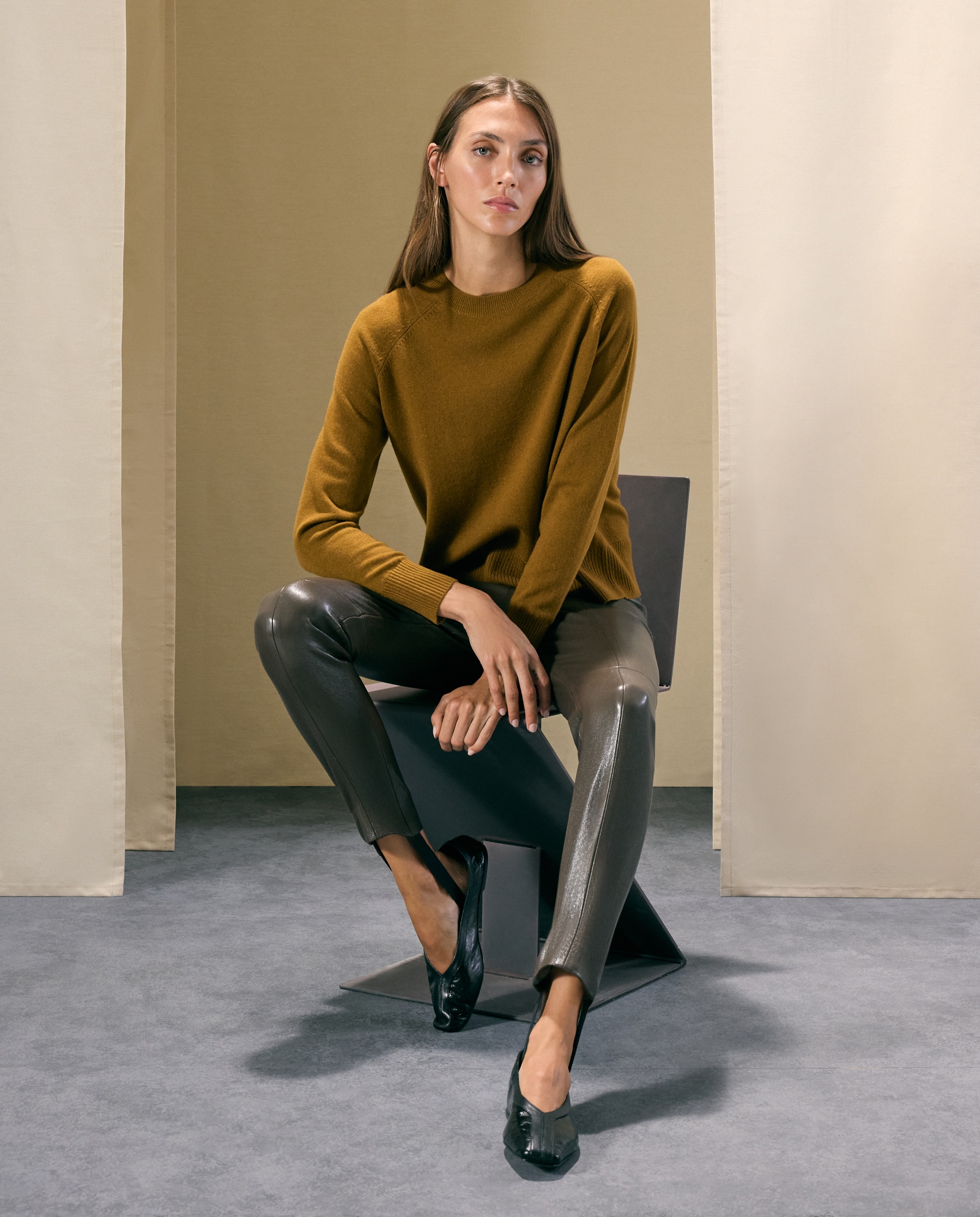 Jersey básico de mujer con lana cashmere - Woman El Corte Inglés - 740 Tabaco 740 Tabaco-2