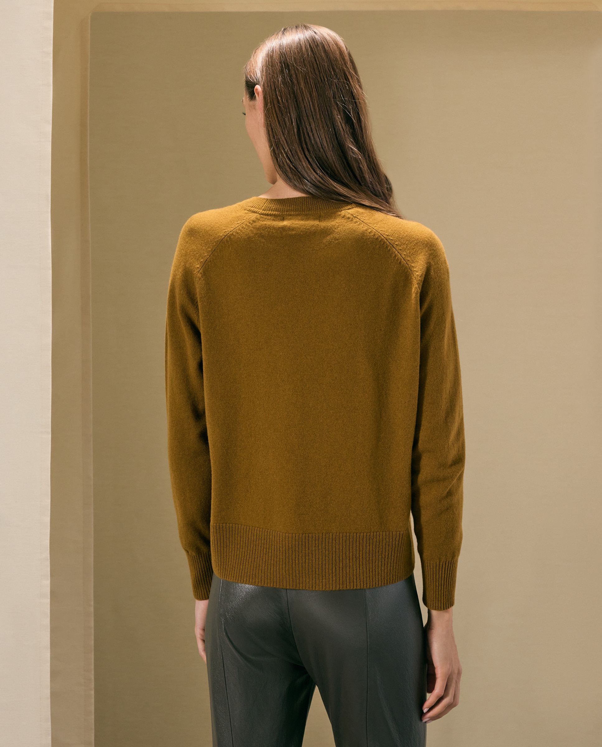 Jersey básico de mujer con lana cashmere - Woman El Corte Inglés - 740 Tabaco 740 Tabaco-3