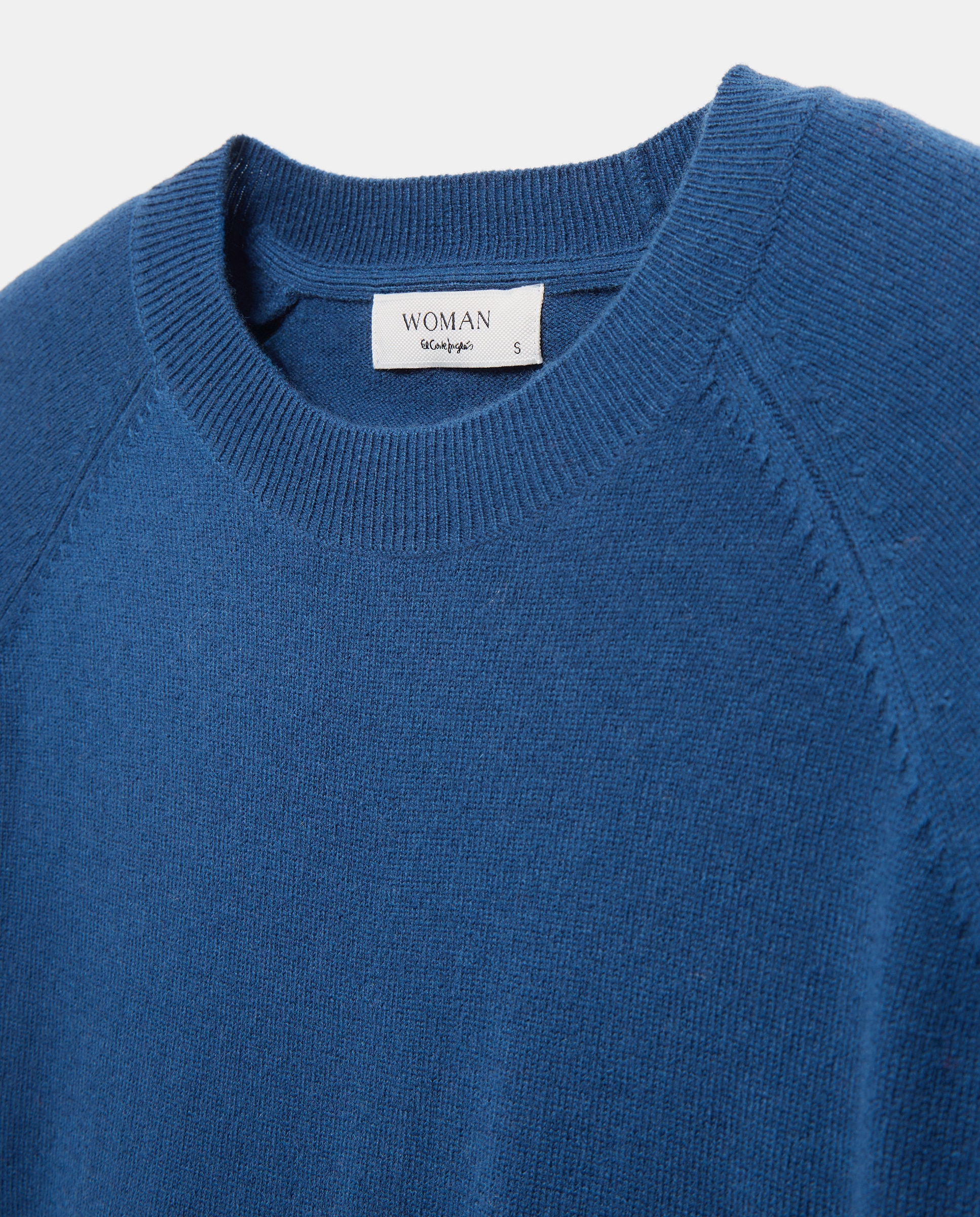 Jersey básico de mujer con lana cashmere - Woman El Corte Inglés - Azul oscuro Azul oscuro-5