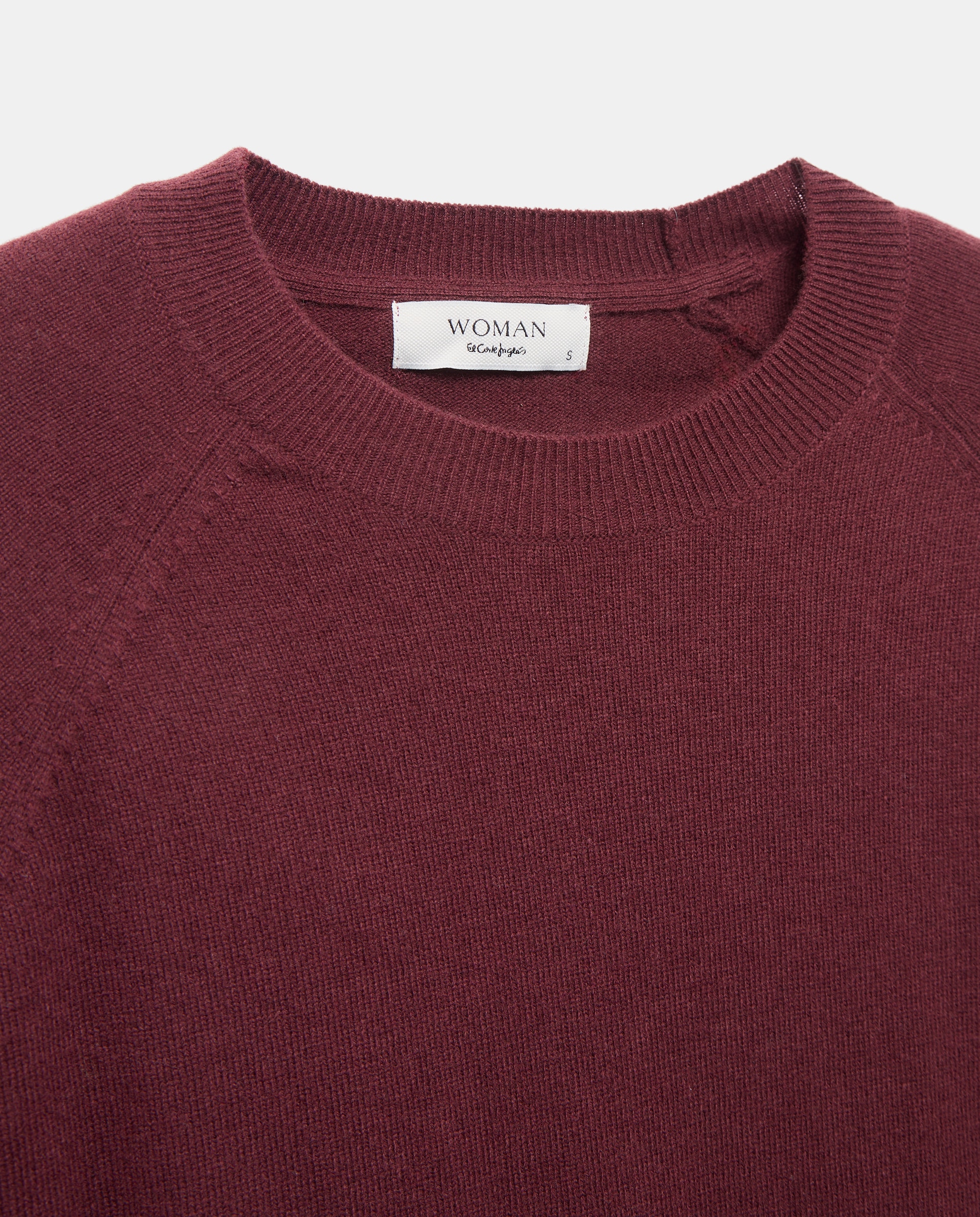 Jersey básico de mujer con lana cashmere - Woman El Corte Inglés - 291 Berenjena 291 Berenjena-5