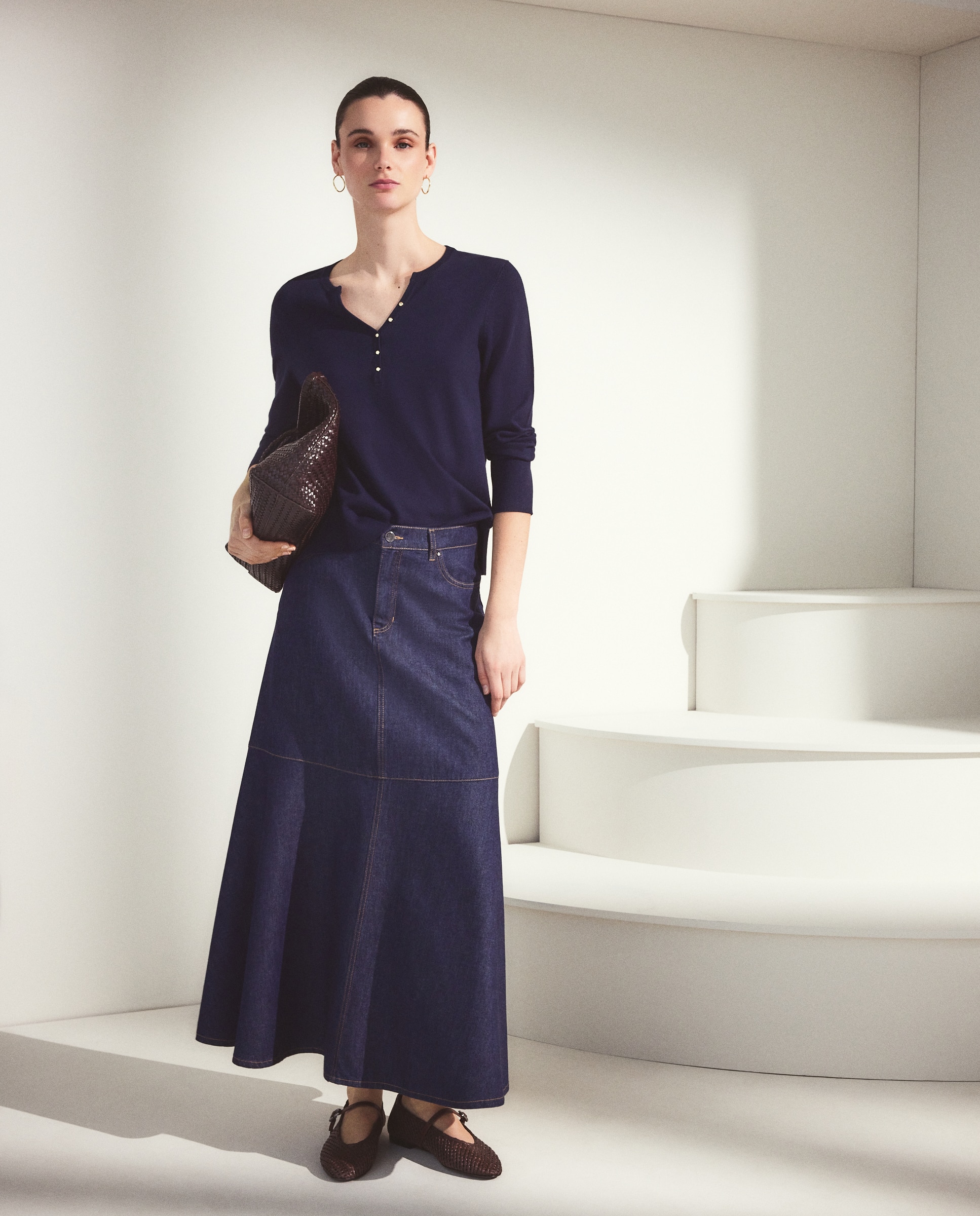 Jersey básico liso de mujer - Woman El Corte Inglés - Azul marino Azul marino-2