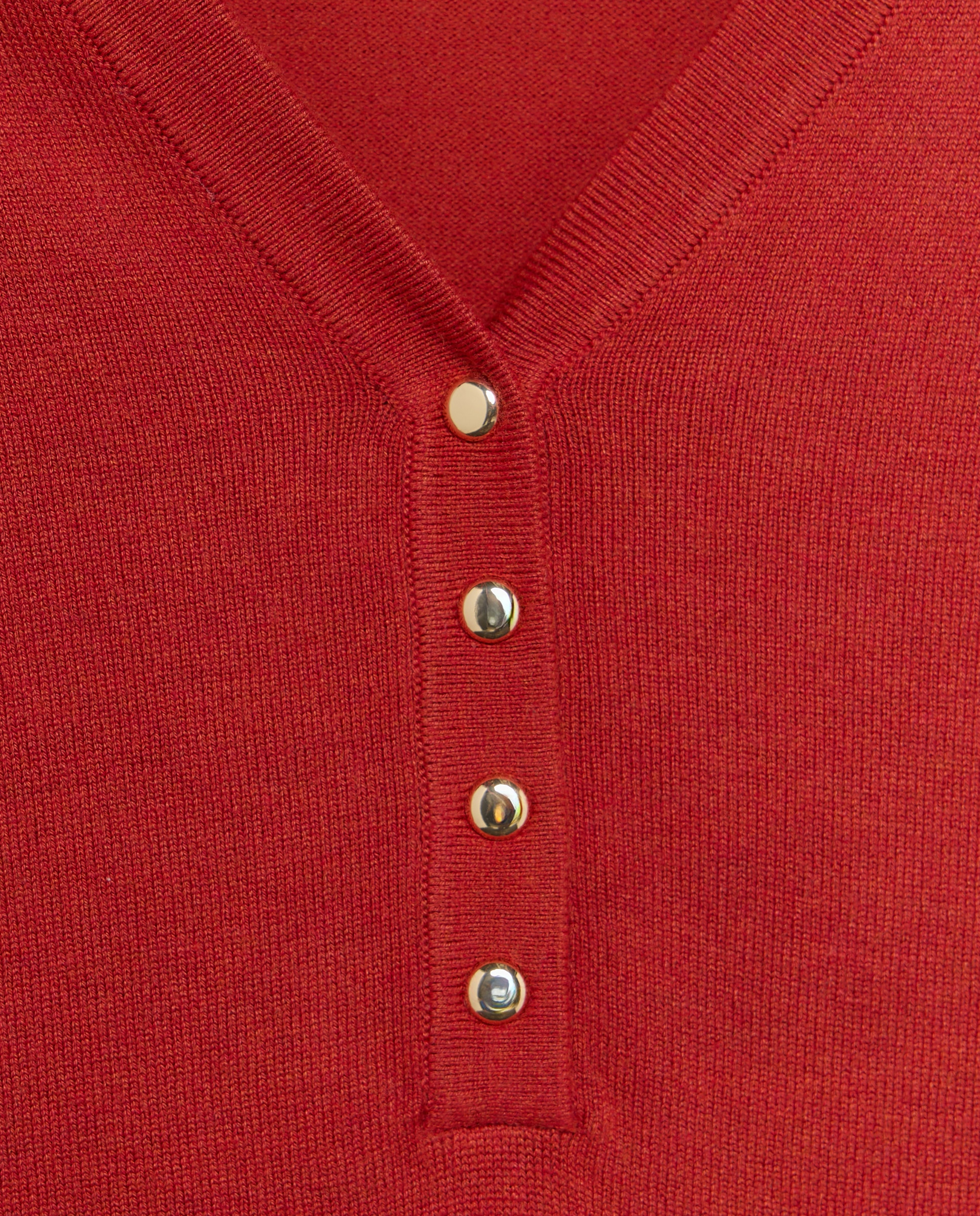 Jersey básico de mujer cuello panadero - Woman El Corte Inglés - Bermellón Bermellón-5