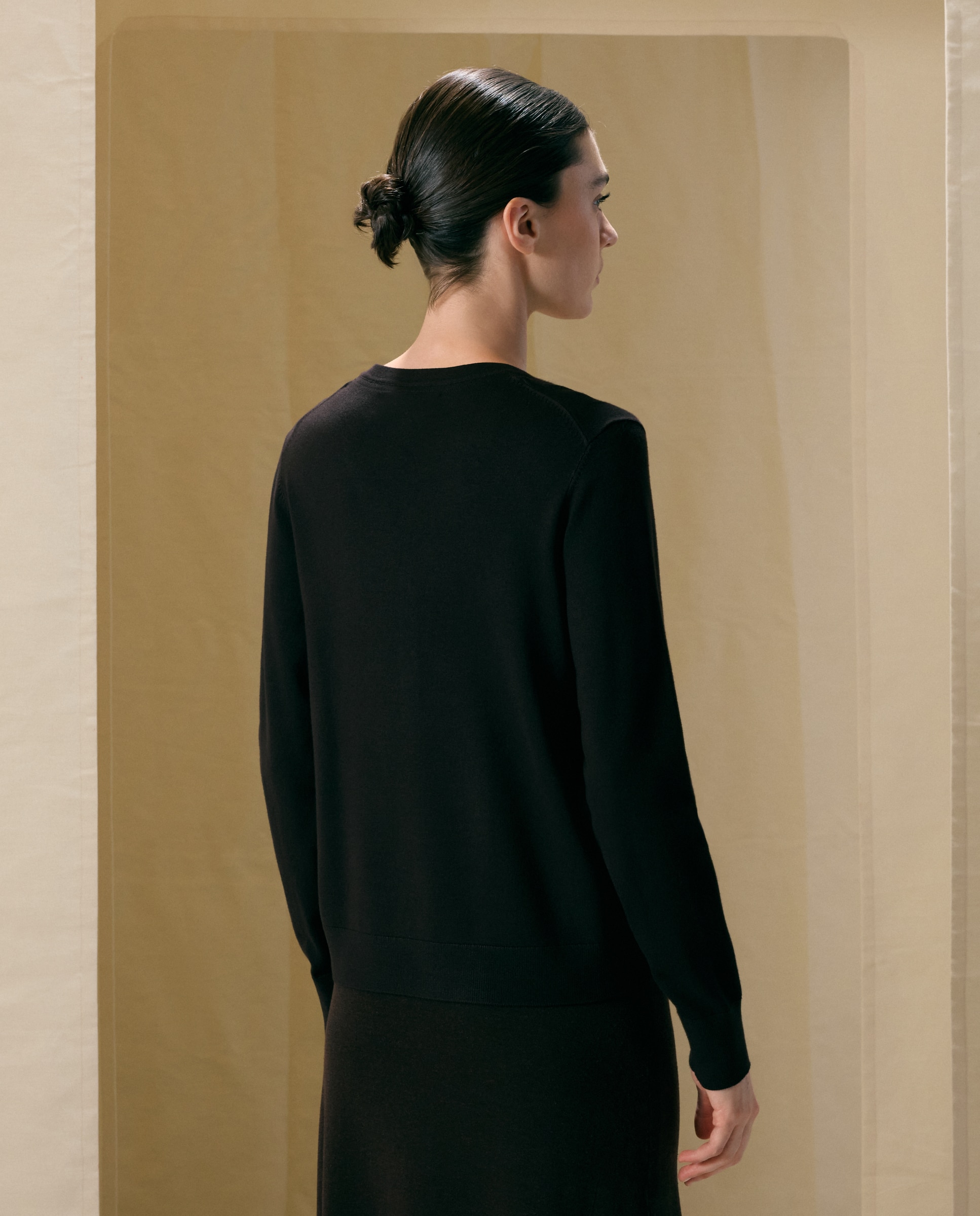 Jersey básico de mujer cuello panadero - Woman El Corte Inglés - Marrón Marrón-3