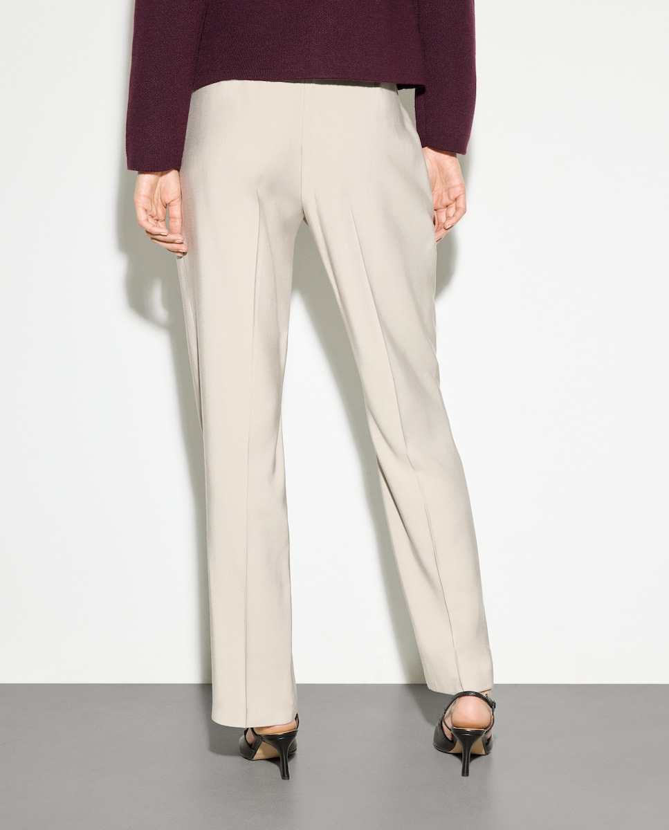 Calças Chino Lisas Regular Bege-3