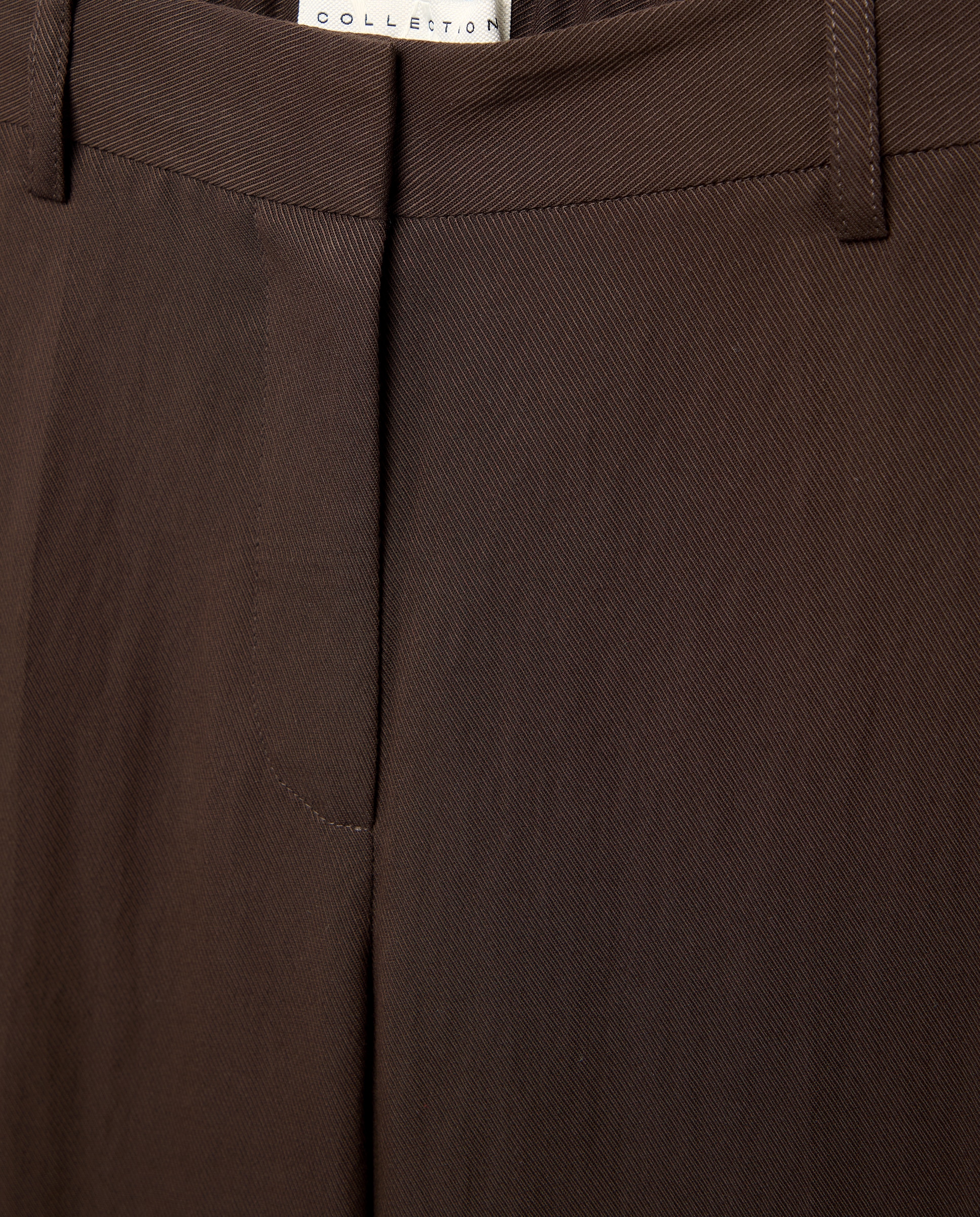 Pantalón ancho liso de mujer de crinkle - Woman El Corte Inglés - Marrón Marrón-5